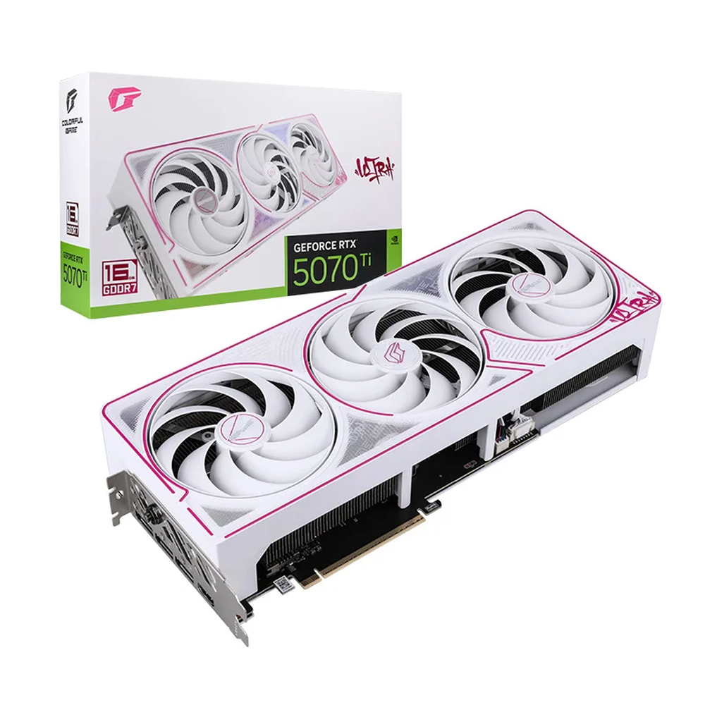Видеокарта Colorful RTX5070Ti ULTRA W OC 16GB-V 16GB GDDR7 256bit 3xDP HDMI 3FAN RTL