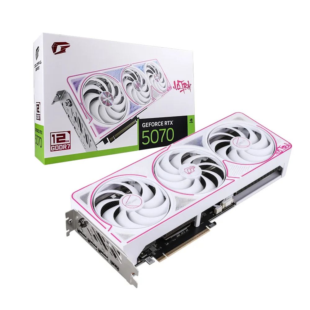Видеокарта Colorful RTX5070 ULTRA W OC 12GB-V 12GB GDDR7 192bit 3xDP HDMI 3FAN RTL