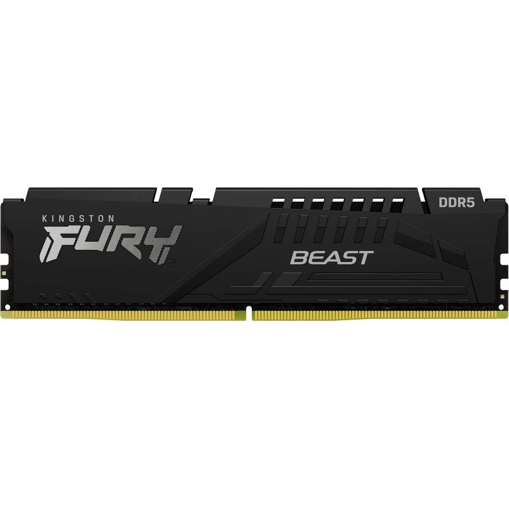 Модуль памяти Kingston OEM 16GB  DDR5 6400 DIMM FURY Beast Black XMP Gaming Memory KF564C32BB-16 Non-ECC, CL32, 1.4V, Heat Shield, 1Rx8, RTL