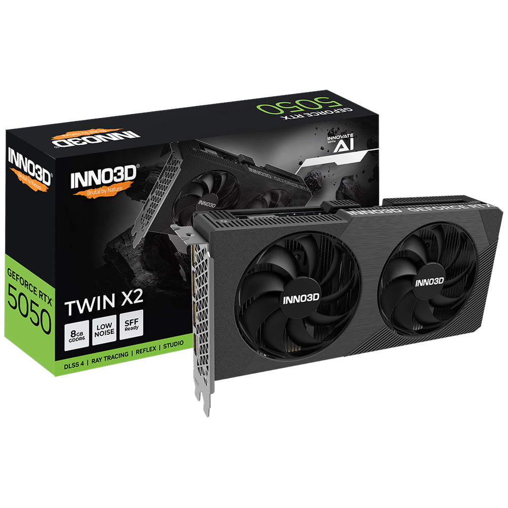 Видеокарта INNO3D RTX5050 TWIN X2 8GB GDDR6 128bit 3xDP HDMI 2FAN RTL