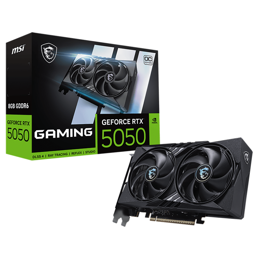 Видеокарта MSI RTX5050 GAMING OC 8GB GDDR6 128bit 3xDP HDMI 2FAN RTL