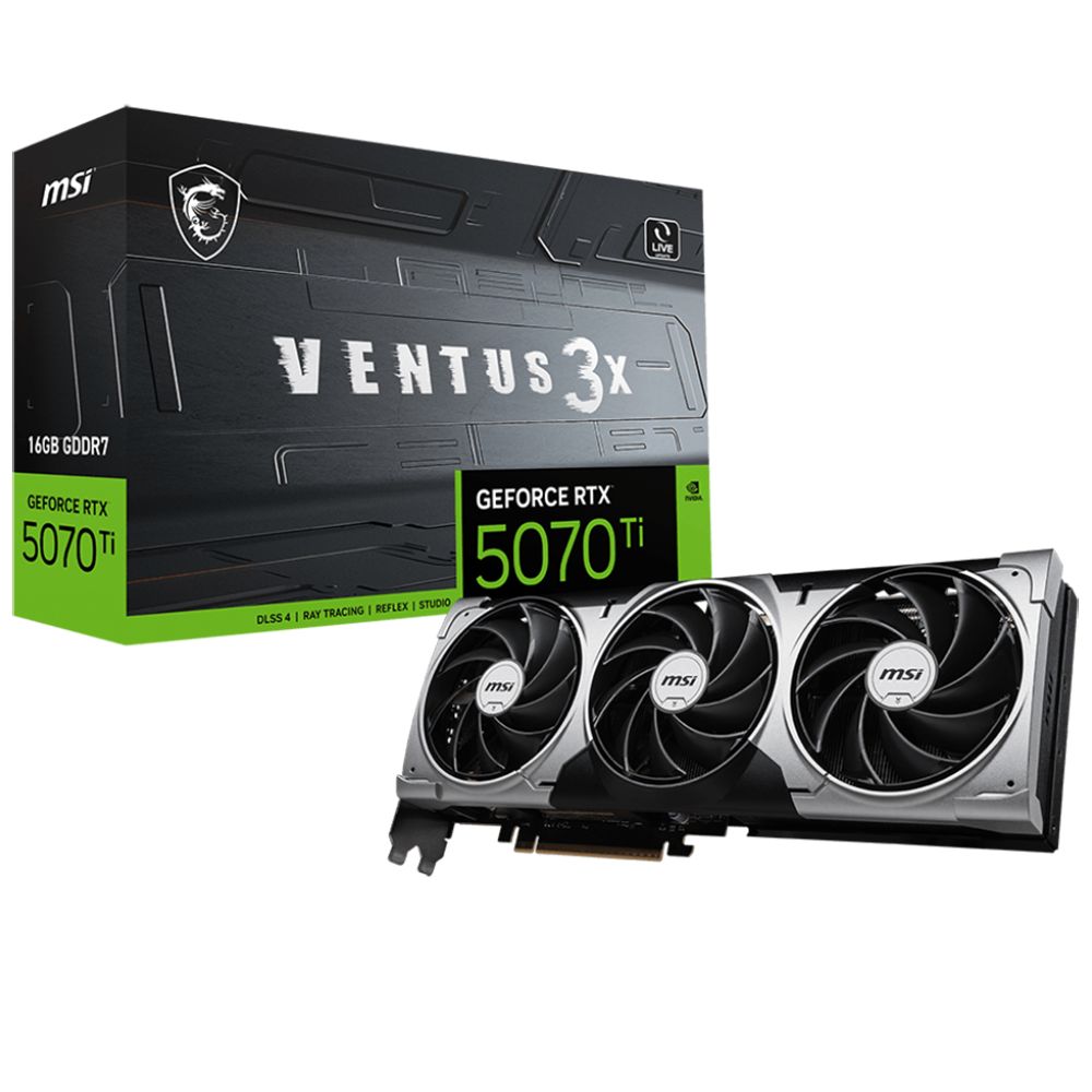 Видеокарта MSI RTX5070Ti VENTUS 3X 16GB GDDR7 256bit 3xDP HDMI 3FAN RTL