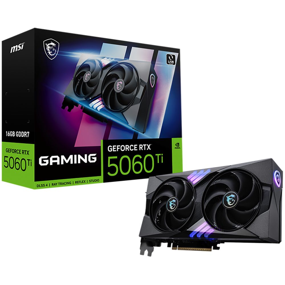 Видеокарта MSI RTX5060Ti GAMING 16GB GDDR7 128bit 3xDP HDMI 2FAN RTL