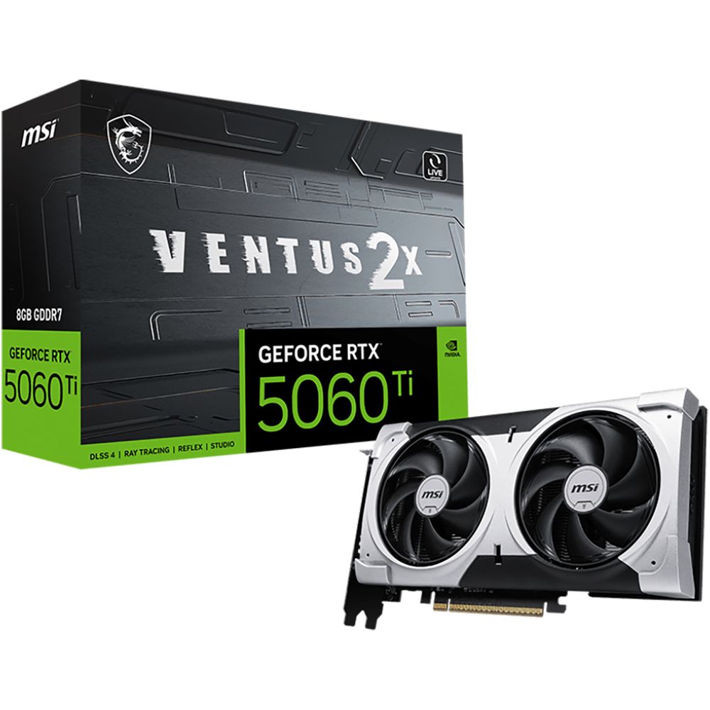 Видеокарта MSI RTX5060Ti VENTUS 2X PLUS 8GB GDDR7 128bit 3xDP HDMI 2FAN RTL
