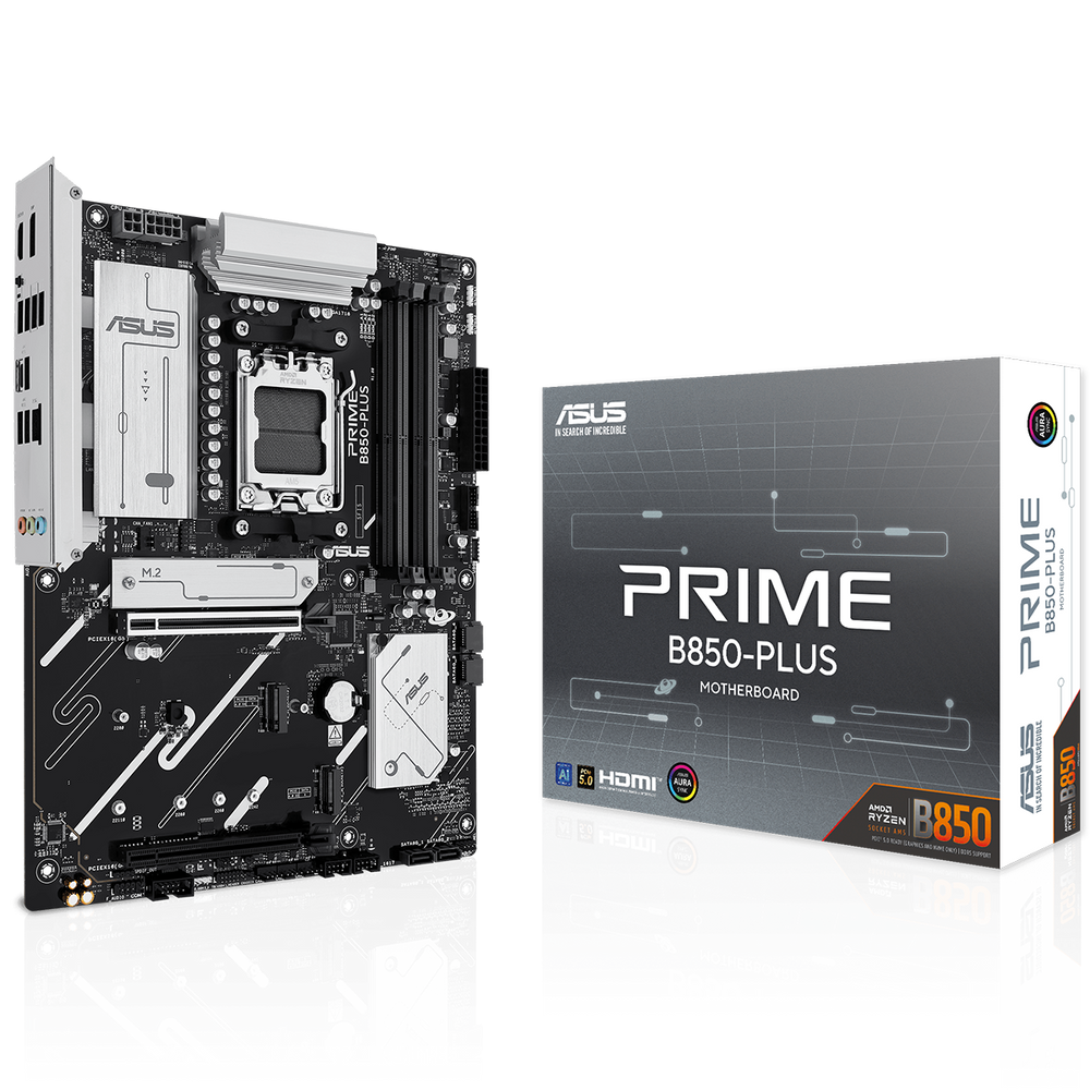 Материнская плата ASUS PRIME B850-PLUS AM5 ATX 4xDDR5 2xPCIEx16 3xM.2 USB-C DP HDMI 2.5GLAN