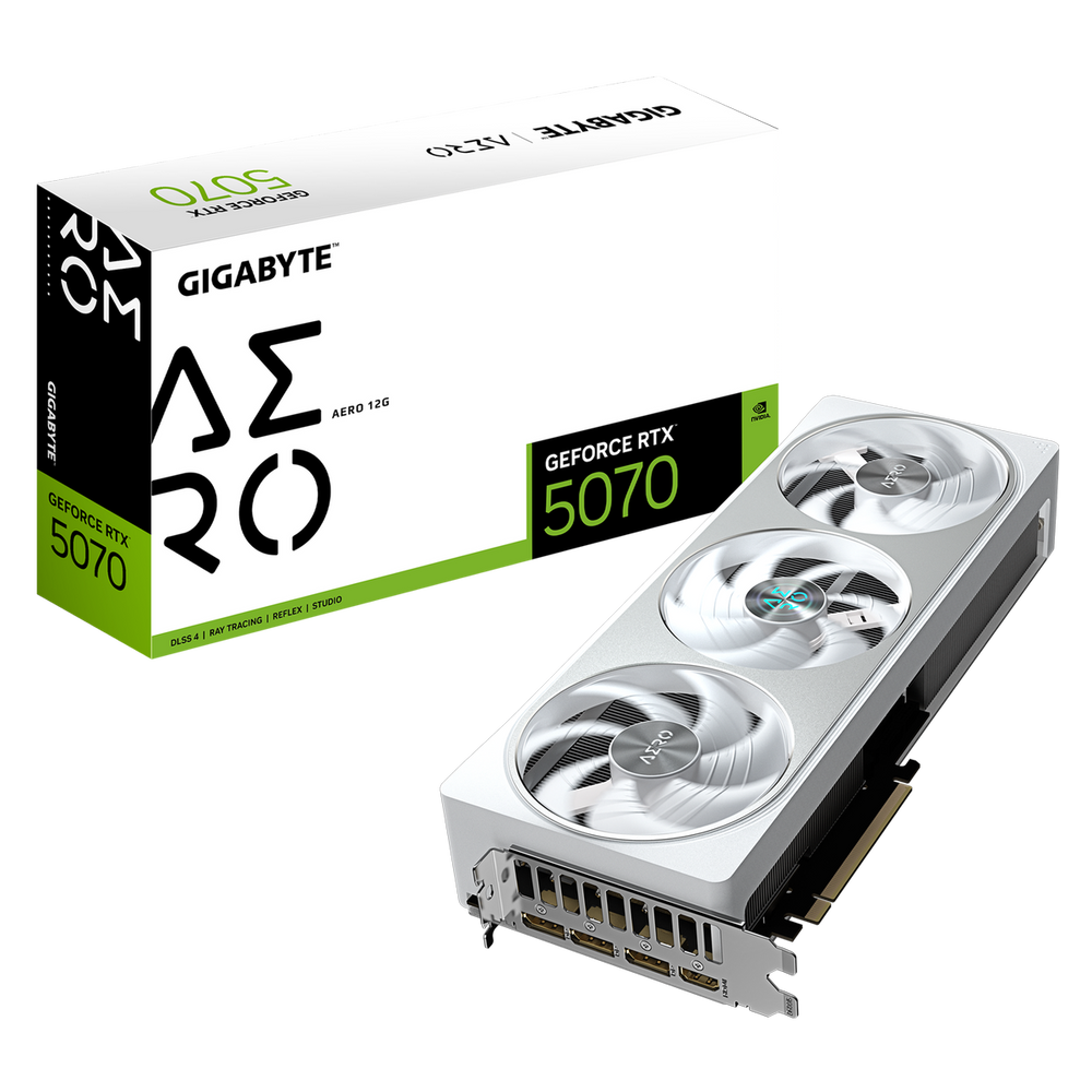 Видеокарта Gigabyte RTX5070 AERO 12GB GDDR7 192bit 3xDP HDMI 3FAN RTL