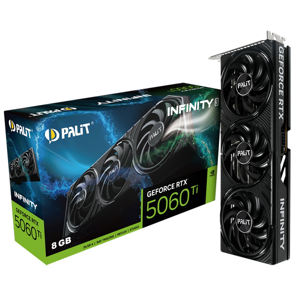 Видеокарта Palit RTX5060Ti INFINITY 3 8GB GDDR7 128bit 3xDP HDMI 3FAN RTL