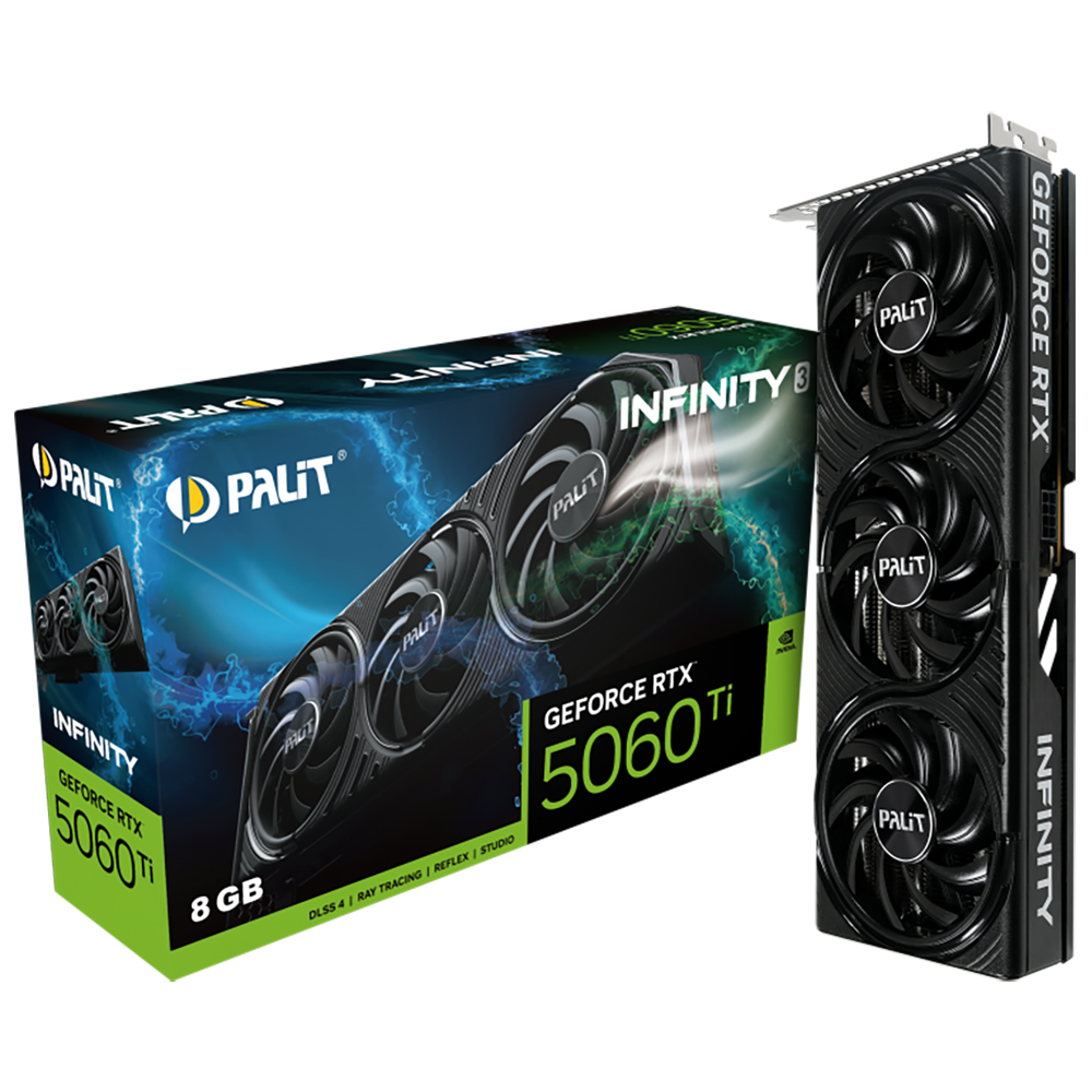 Видеокарта Palit RTX5060Ti INFINITY 3 8GB GDDR7 128bit 3xDP HDMI 3FAN RTL
