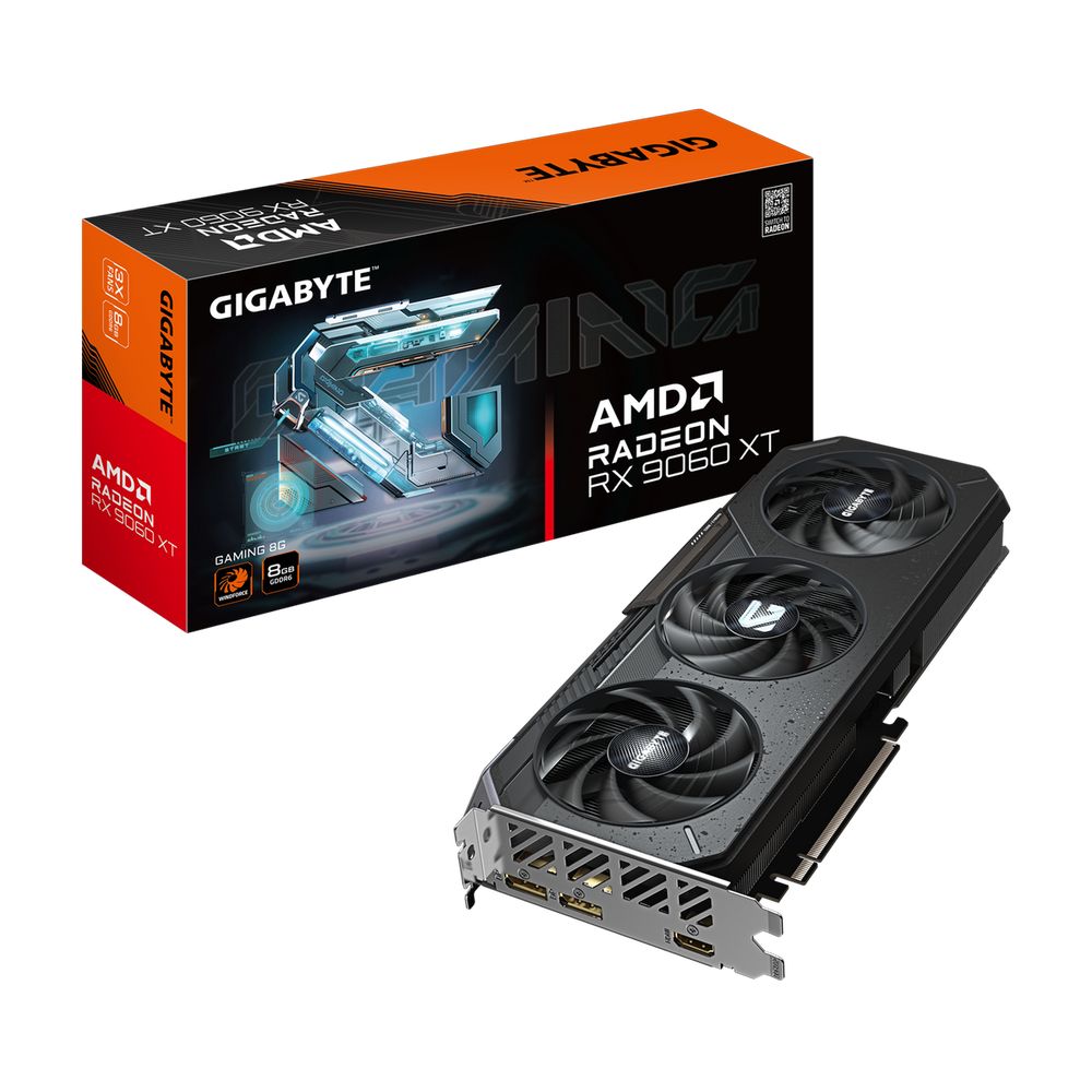 Видеокарта Gigabyte RX9060XT GAMING 8GB GDDR6 128bit 2xDP HDMI 3FAN RTL