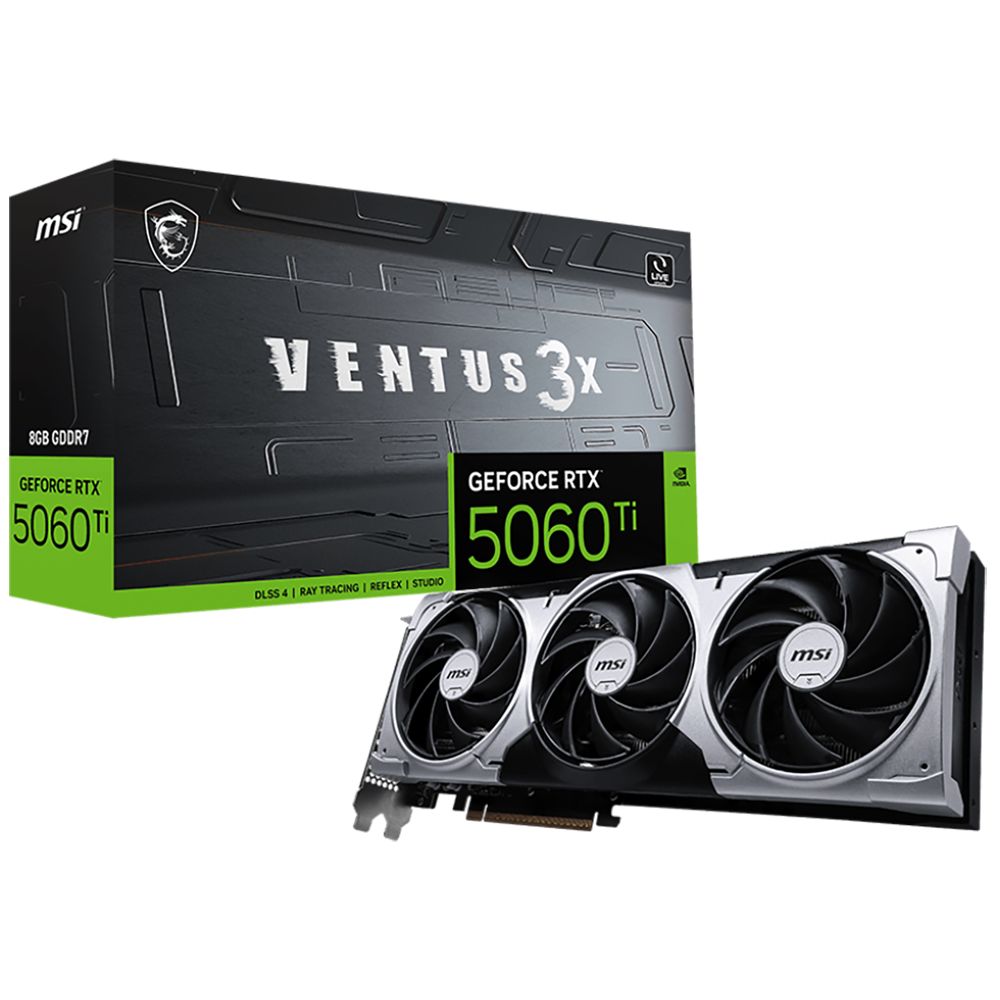 Видеокарта MSI RTX5060Ti VENTUS 3X 8GB GDDR7 128bit 3xDP HDMI 3FAN RTL