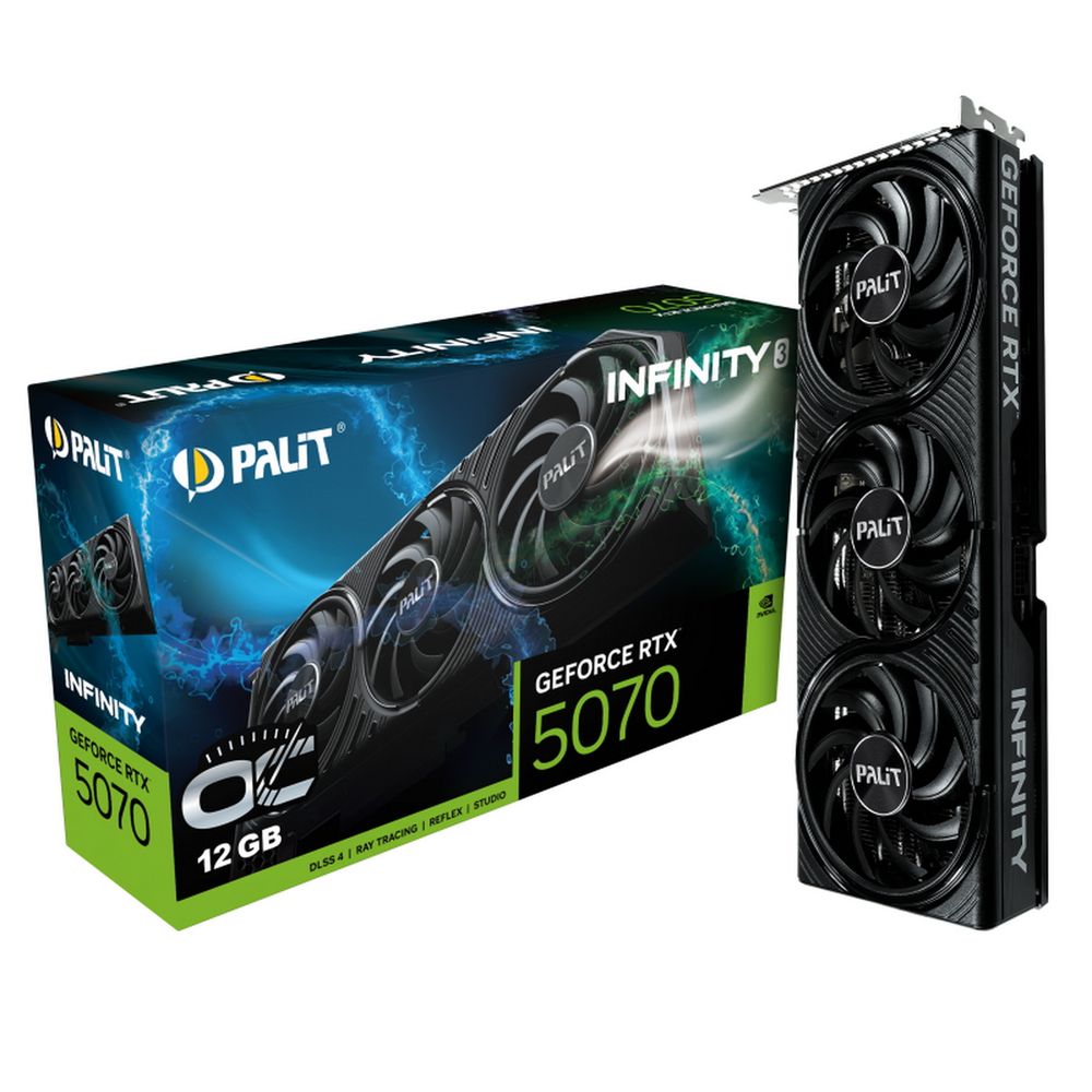 Видеокарта Palit RTX5070 INFINITY 3 OC 12GB GDDR7 192bit 3xDP HDMI 3FAN RTL bp