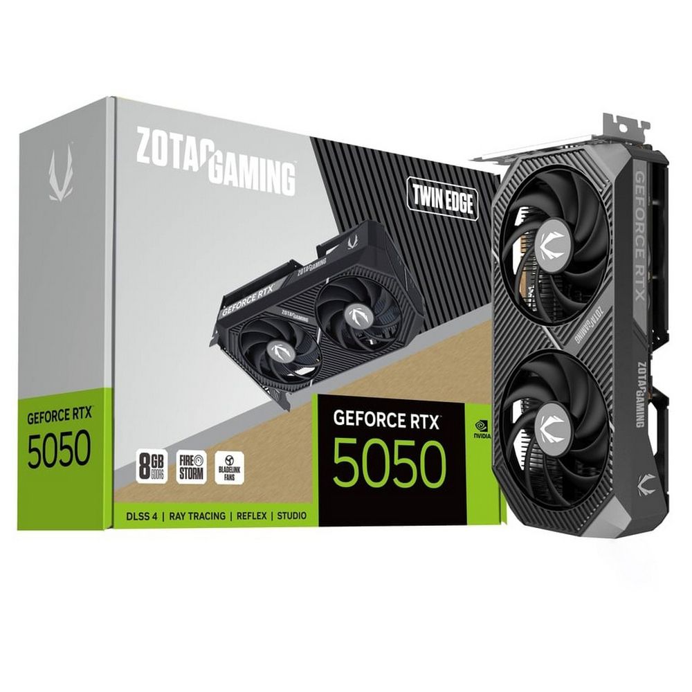 Видеокарта Zotac RTX5050 TWIN EDGE 8GB GDDR6 128bit 3xDP HDMI 2FAN MEDIUM PACK