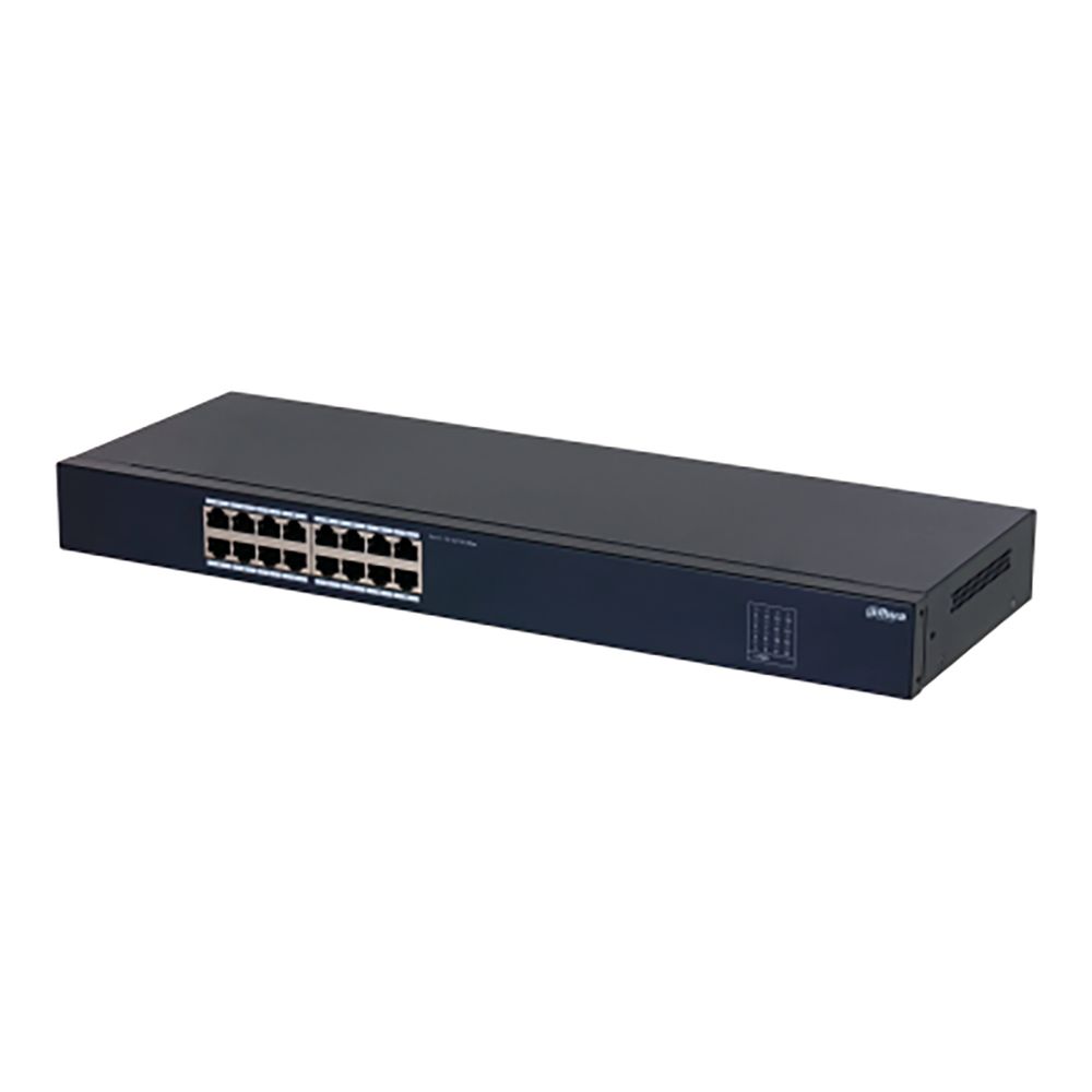 Коммутатор Dahua 16-port 10/100M RJ45 Non-PoE Switch, Metal case
