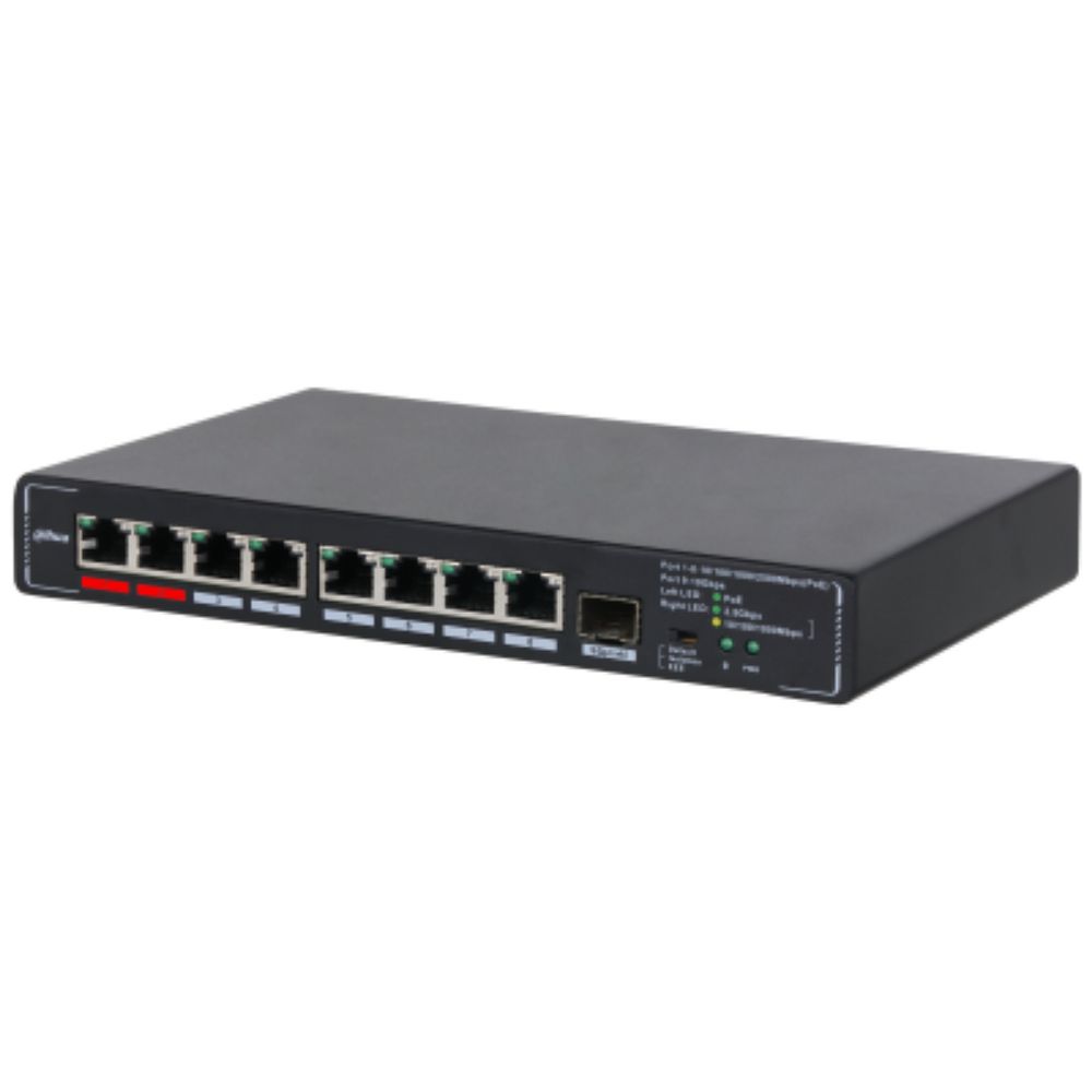 Коммутатор Dahua 9-Port Unmanaged Multi-Gigabit PoE Switch with 8-Port PoE
