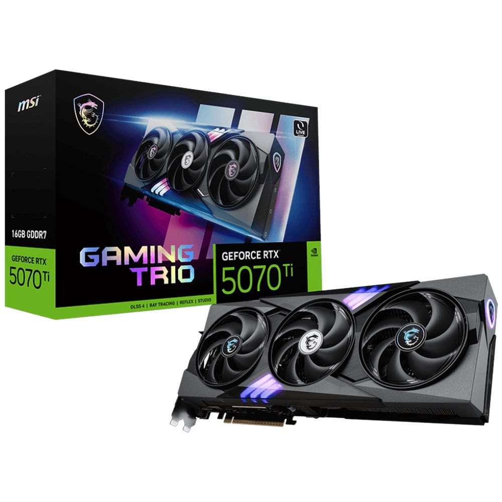 Видеокарта MSI RTX5070Ti GAMING TRIO 16GB GDDR7 256bit 3xDP HDMI 3FAN RTL