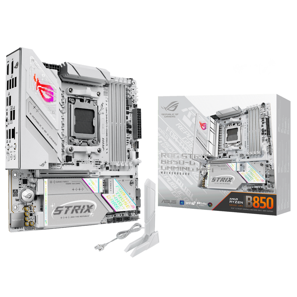 Материнская плата ASUS ROG STRIX B850-G GAMING WIFI AM5 micro-ATX 4xDDR5 PCIEx16 4xM.2 2xUSB-C DP HDMI 2.5GLAN Wi-Fi 7