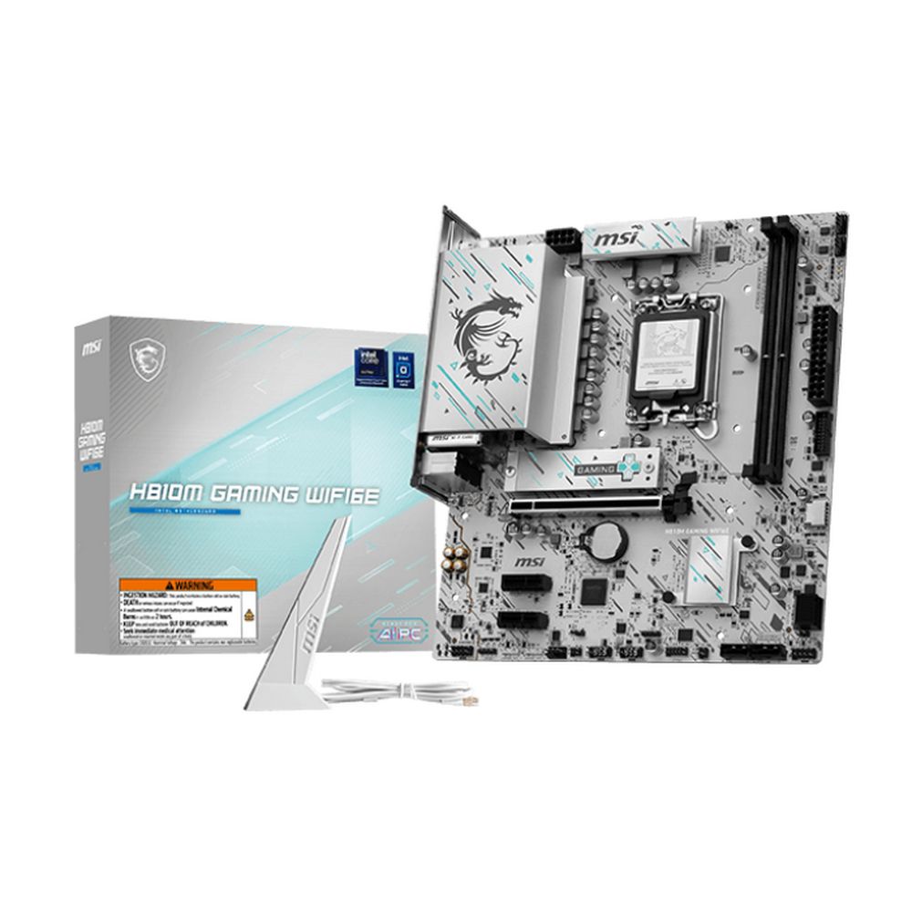 Материнская плата MSI BadPack H810M GAMING WIFI6E H810, LGA1851, 2*DDR5, 1*PCIEx16, 2*PCIEx1, 1*M.2, 2*TypeC, 4*USB3.2Gen1, 8*USB2.0, 4*SATA3.0, 2.5G, DP, HDMI, M-ATX, RTL bp