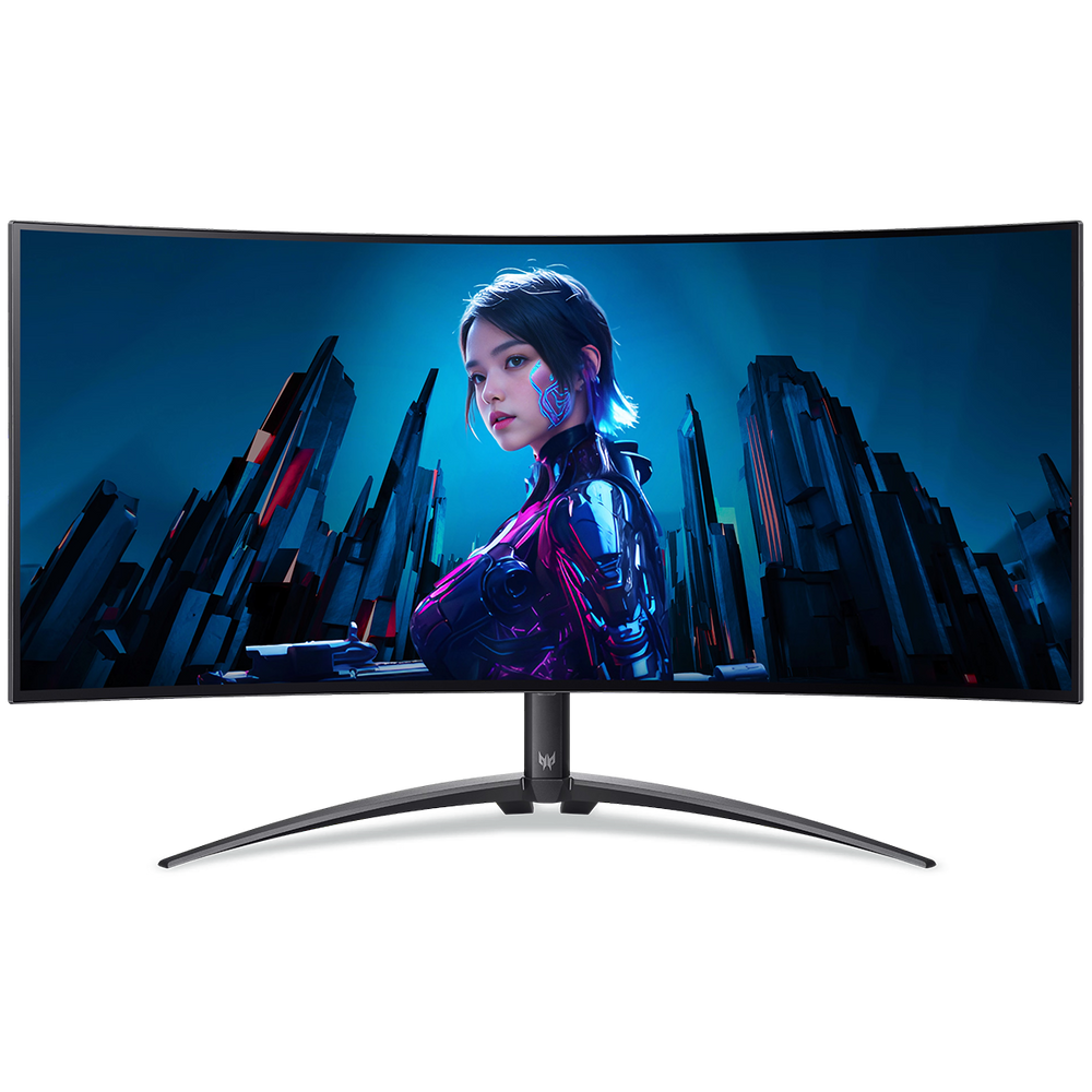 Монитор 34" ACER Predator X34Xbmiiphuzx Black (34" OLED 3440x1440 240 Hz 1300cd/m2 0,01 / 0,03ms 2xHDMI(2.1) + 1xDP + 1xType-C(90W) + SPK + Audio out + USB3.2x3 + USB-C + USB-B (2up 4down)+Speaker 5Wx2 120 H.Adj)
