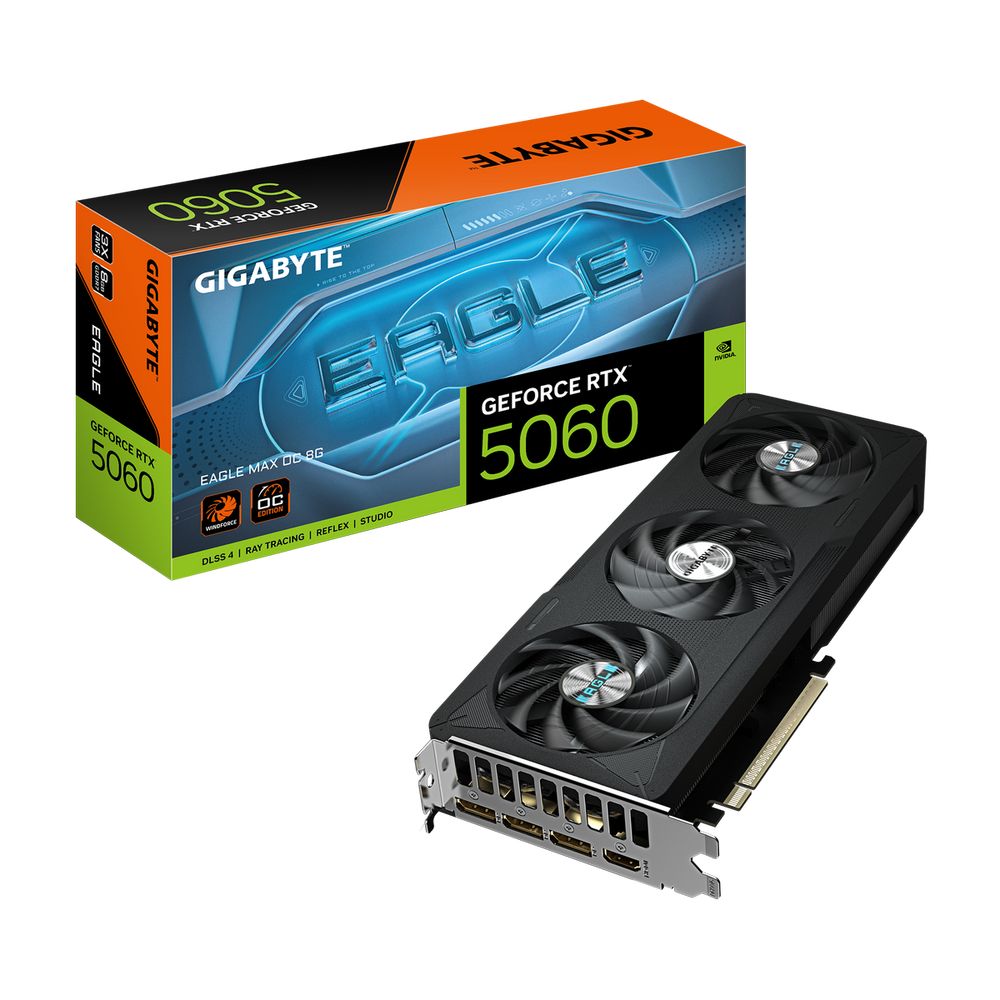 Видеокарта Gigabyte Bad Pack RTX5060 EAGLE MAX OC 8GB GDDR7 128bit 3xDP HDMI 3FAN RTL bp