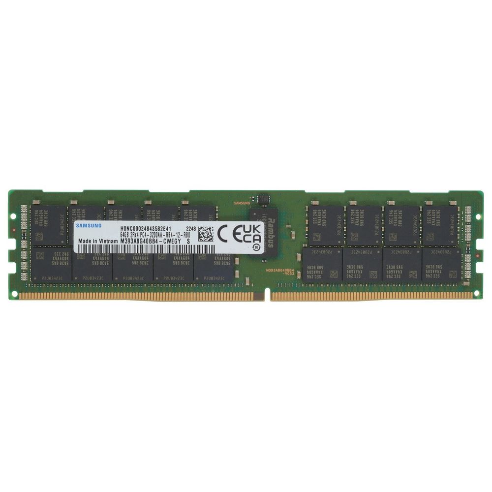 Модуль памяти 64GB Samsung DDR4 M393A8G40BB4-CWE PULL 3200MHz DIMM 2Rx4 Registred ECC