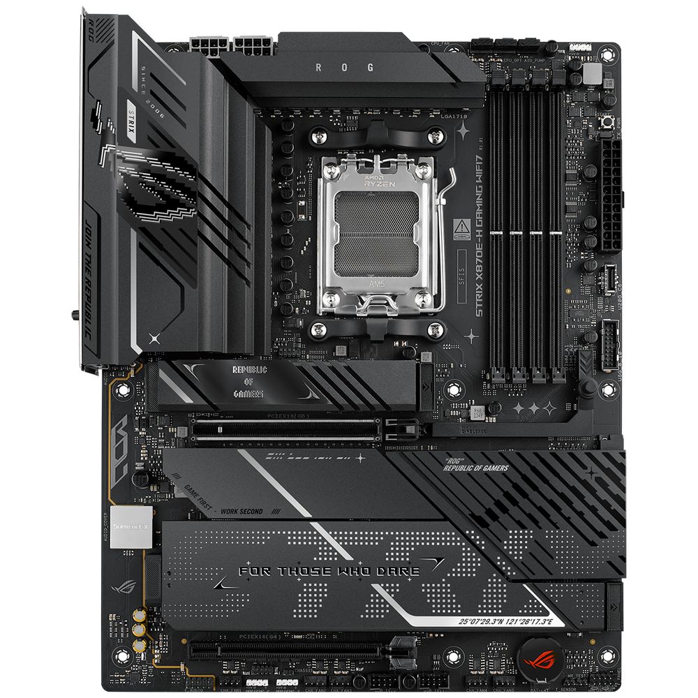 Материнская плата ASUS ROG STRIX X870E-H GAMING WIFI7 AM5 ATX 4xDDR5 2xPCIEx16 4xM.2 3xUSB-C HDMI 5GLAN WIFI 7