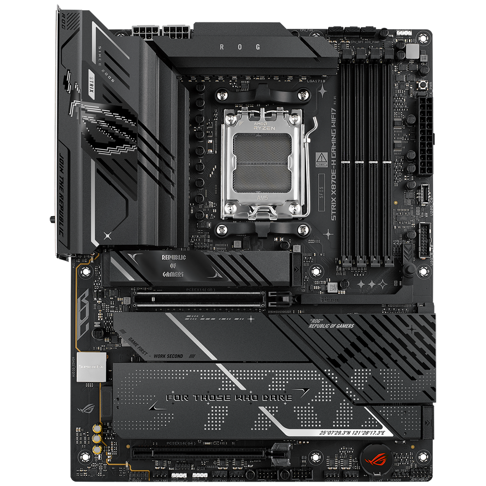 Материнская плата ASUS ROG STRIX X870E-H GAMING WIFI7 AM5 ATX 4xDDR5 2xPCIEx16 4xM.2 3xUSB-C HDMI 5GLAN WIFI 7