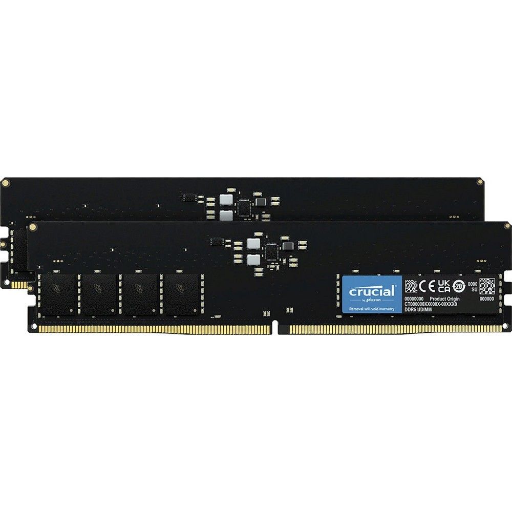 Модуль памяти Crucial 2*16 GB (KIT)  Crucial DDR5 4800 DIMM Classic Desktop Non-ECC, CL40, 1.1V, SRx8,