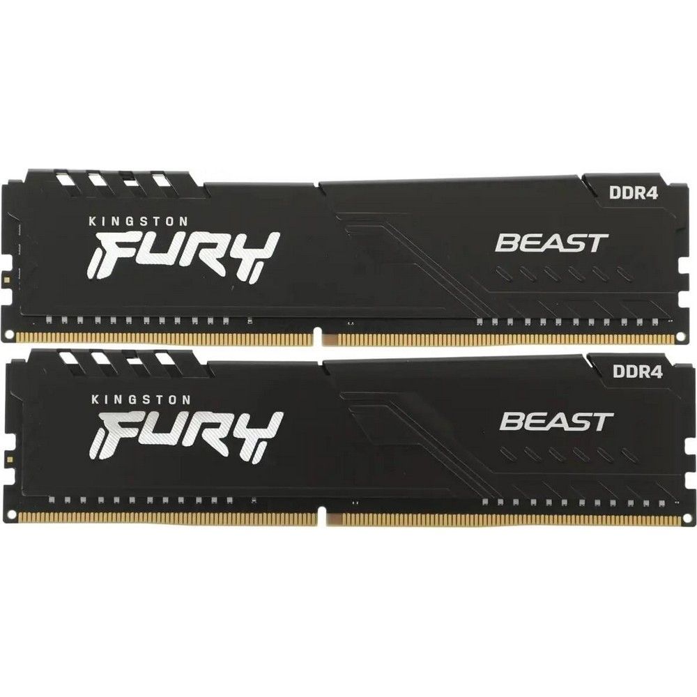 Модуль памяти Kingston 16GB DDR4 3200 DIMM FURY Beast Black Gaming Memory KF432C16BBK2/16-SP Non-ECC, CL16, 1.35V, 1RX8 (Kit of 2),