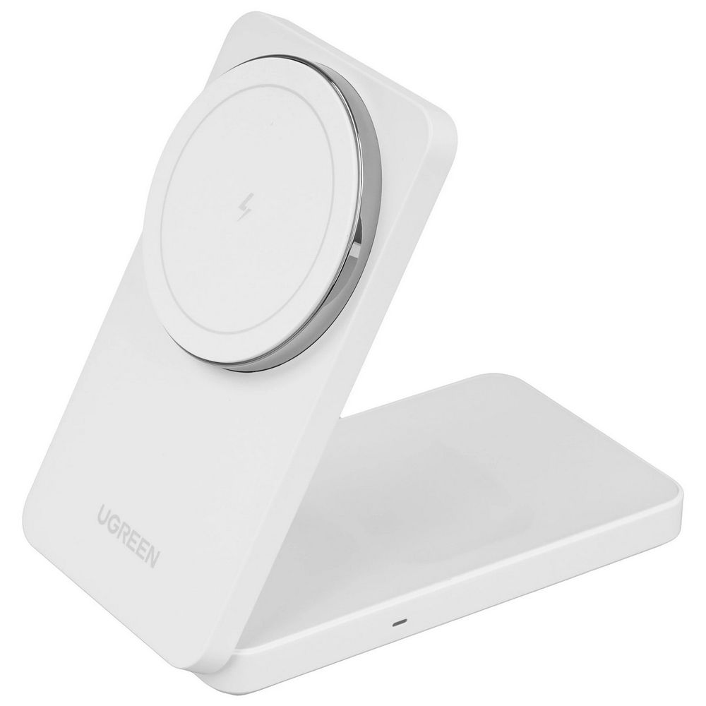 Беспроводное зарядное устройство 2-в-1 UGREEN W528 (45055) 2-in-1 Wireless Charger for Iphone 7.5W & AirPods с кабелем USB-C-USB-C. Цвет: белый