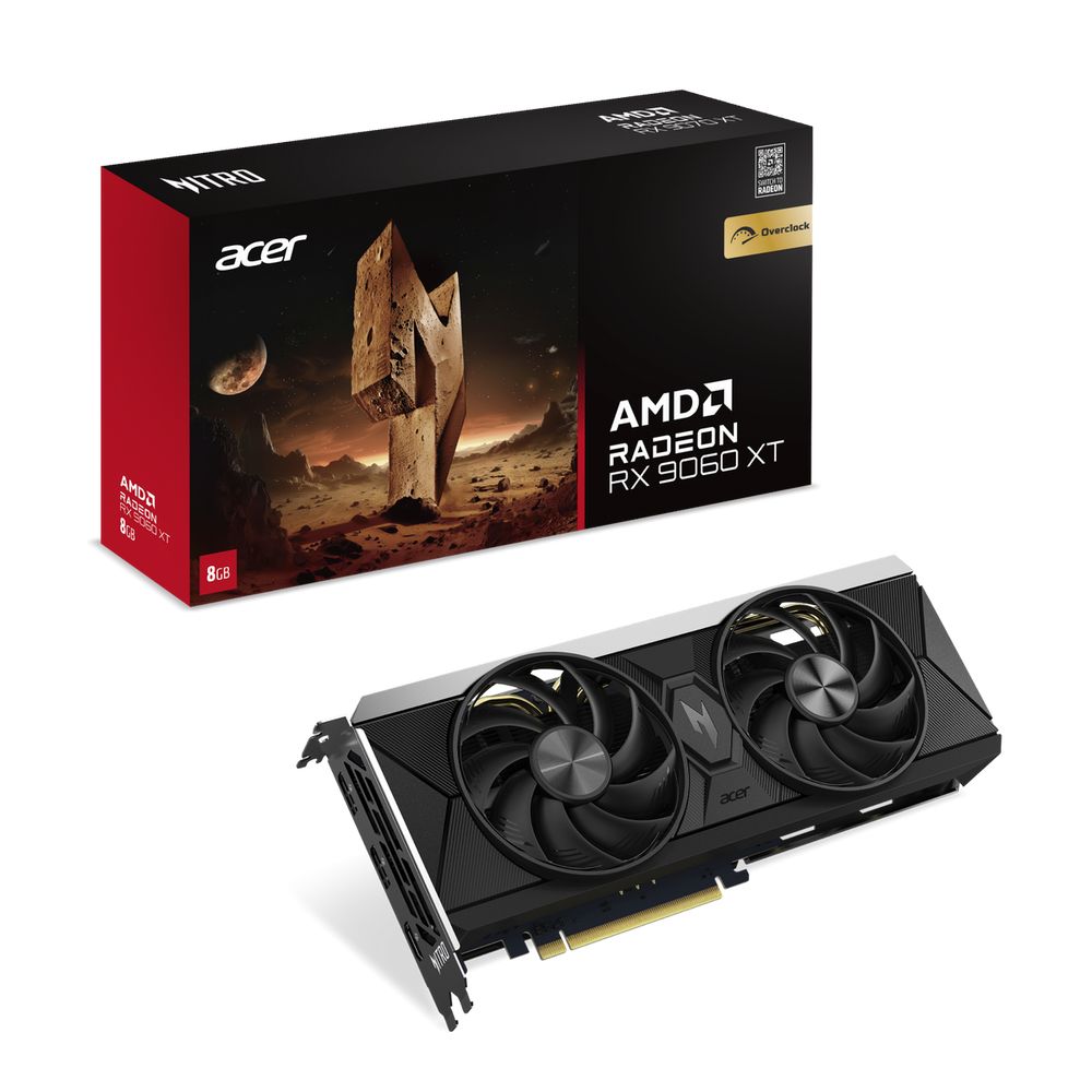 Видеокарта Acer RX9060XT NITRO OC 8GB GDDR6 128bit 2xDP HDMI 2FAN RTL