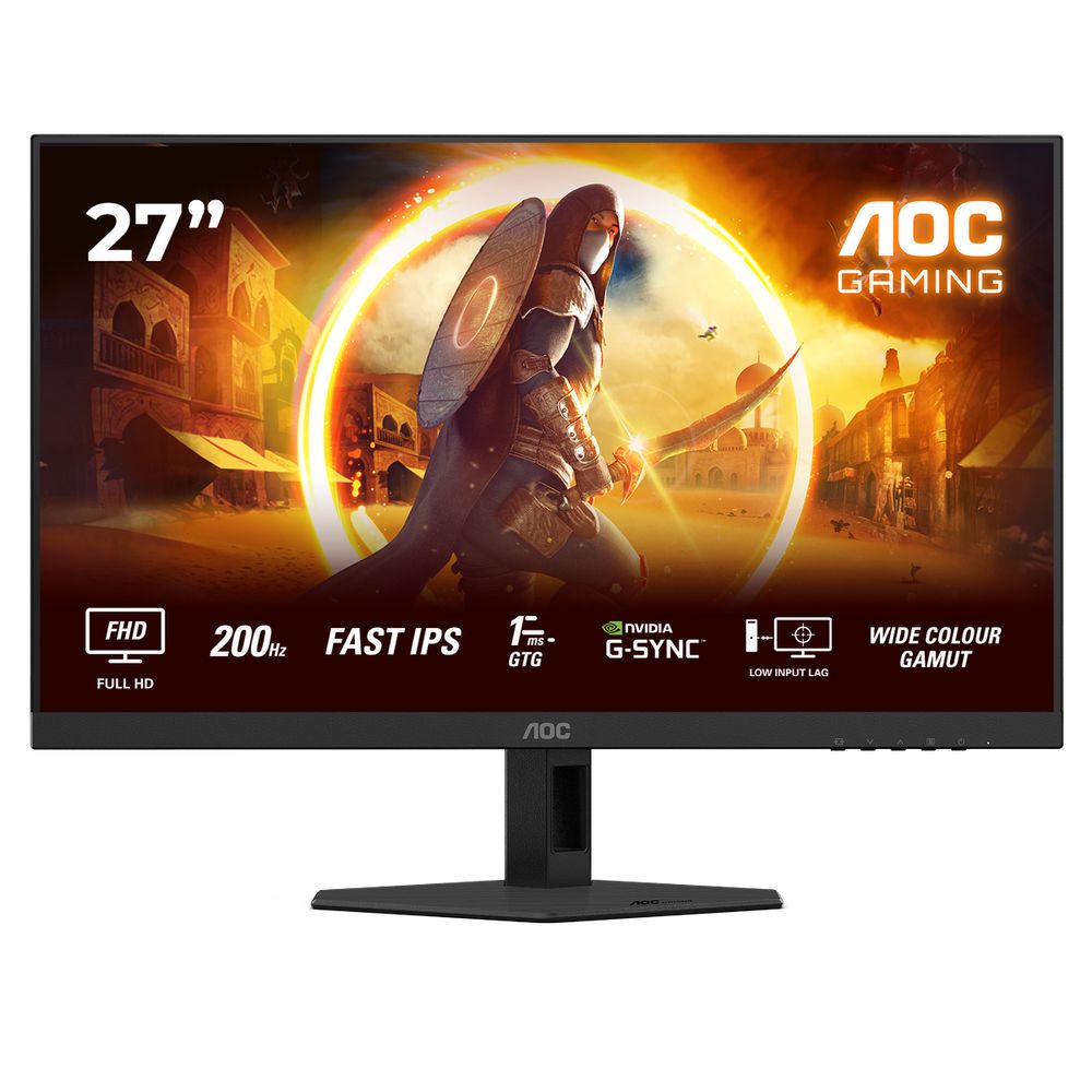 Монитор 27" AOC 27G4HRE Black  (1920x1080 IPS 200Hz 0.5ms 300cd/m 1000:1 2xHDMI DP 2x2W)