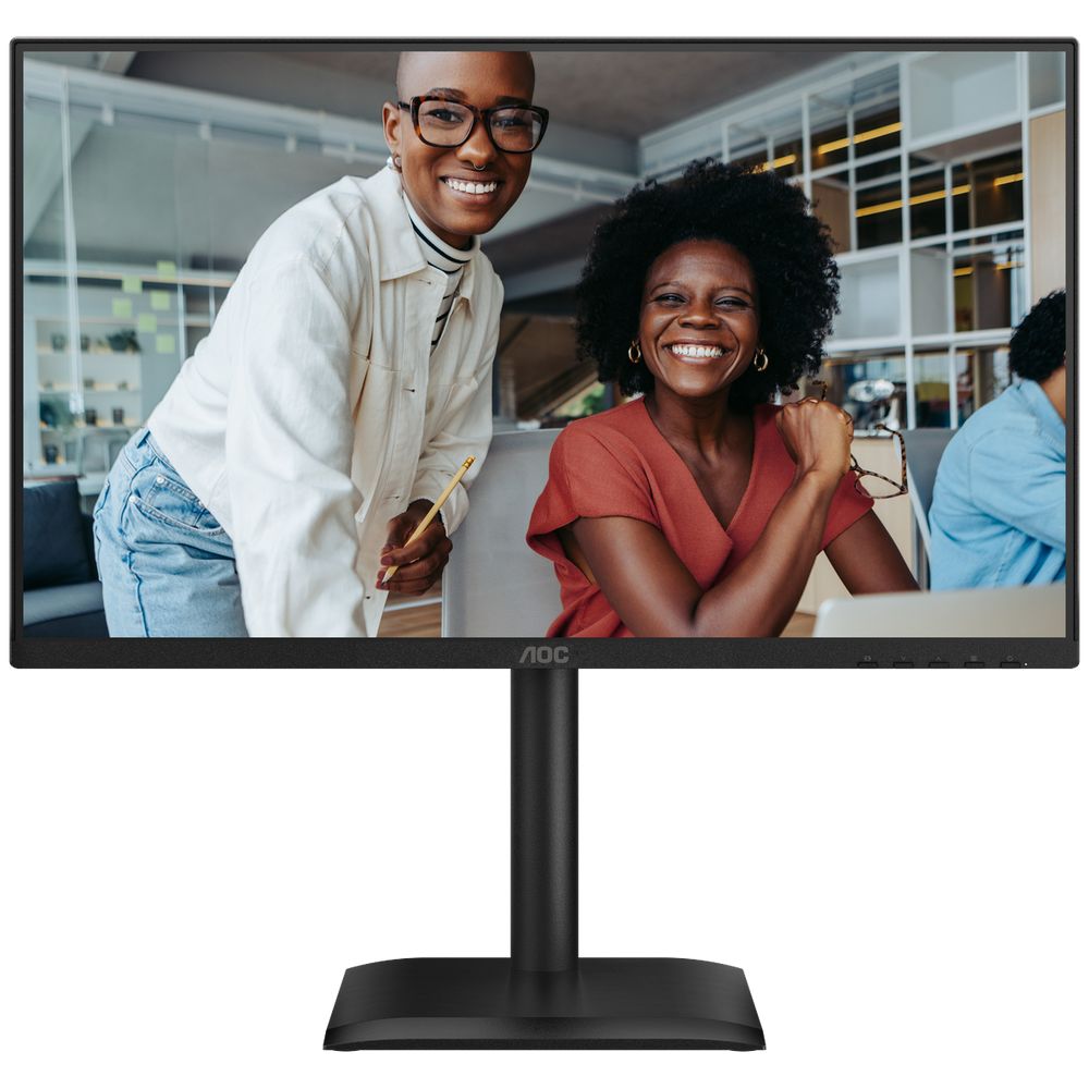 Монитор 23.8" AOC 24E4CV  IPS, 1920x1080, 120Hz, 4ms, 300сd/m, 1500:1 | HDMI(1.4), DP(1.4), Type-C(PD-90W), 4xUSB 3.2, RJ45 | HAS, InPSU, Speakers, Vesa 100, Black