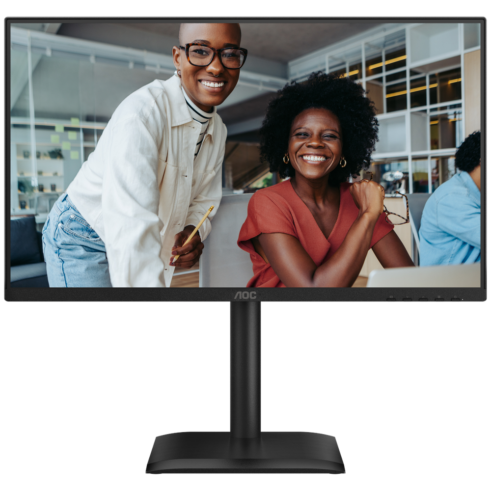 Монитор 23.8" AOC 24E4CV  IPS, 1920x1080, 120Hz, 4ms, 300сd/m, 1500:1 | HDMI(1.4), DP(1.4), Type-C(PD-90W), 4xUSB 3.2, RJ45 | HAS, InPSU, Speakers, Vesa 100, Black