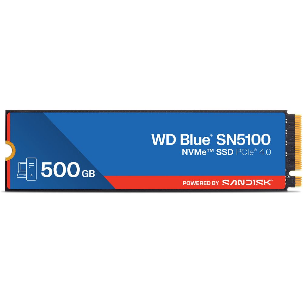 Твердотельный накопитель SSD Western Digital M.2 500GB Blue SN510 SSD WDS500G5B0E PCIe NVMe 4.0 x4
