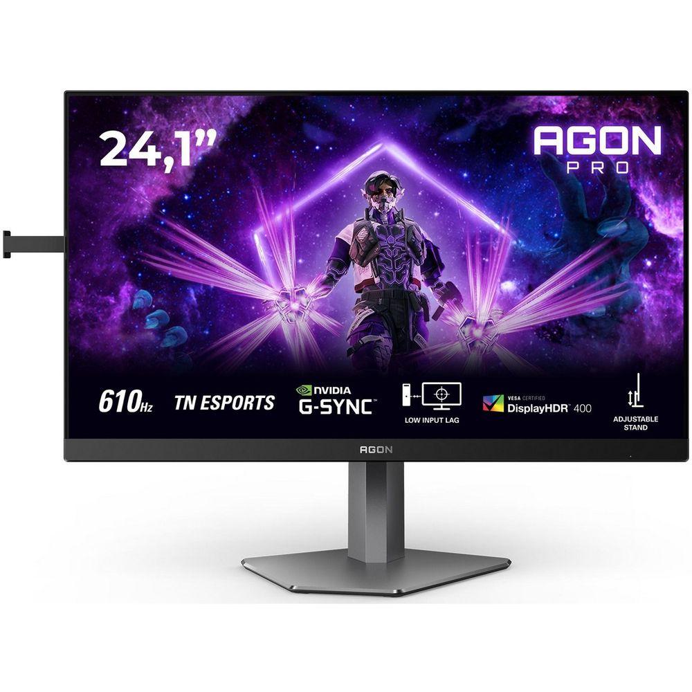 Монитор 24.1" AOC AGON AG246FK6  TN, 1920x1080, 600Hz, 0,5ms, 400сd/m, 1000:1, HDR10 | 2xHDMI(2.0), DP(1.4), 4xUSB 3.2 | HAS, Pivot, Swivel, InPSU, Vesa 100, Black/Grey