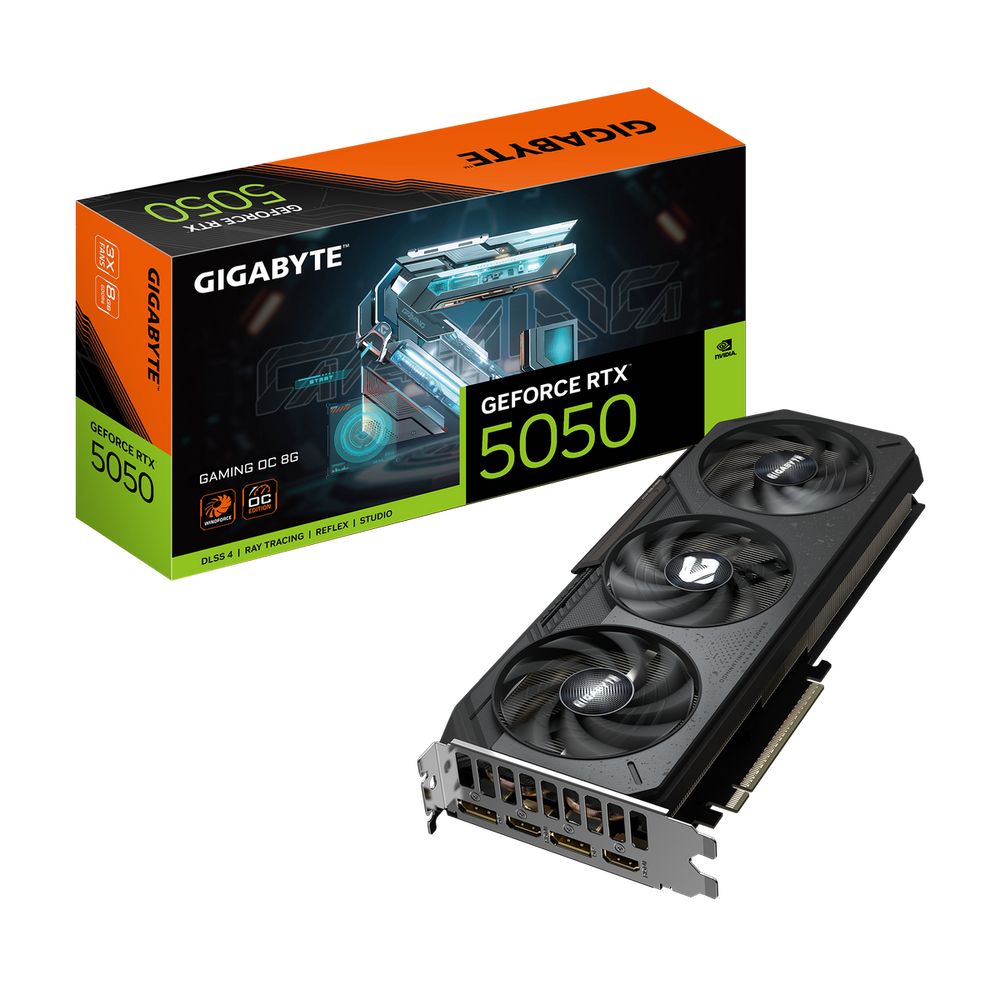 Видеокарта Gigabyte Bad Pack RTX5050 GAMING OC 8GB GDDR6 128bit 2xDP 2xHDMI 3FAN RTL bp