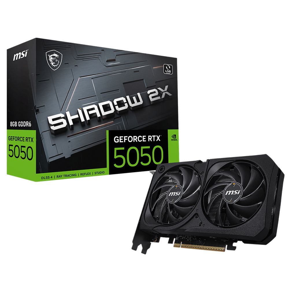 Видеокарта MSI RTX5050 SHADOW 2X 8GB GDDR6 128bit 3xDP HDMI 2FAN RTL