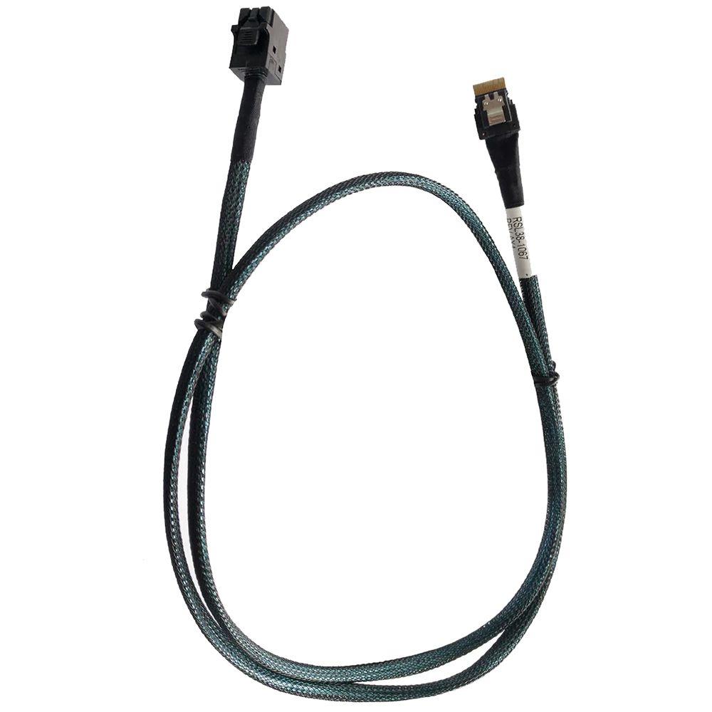 Кабель DiliVing DLSL38-1067 Slimline SASx4 (SFF8654) -to- HD MiniSAS x4 (SFF8643) PCIE 3.0, 85 Ohm, 100cm