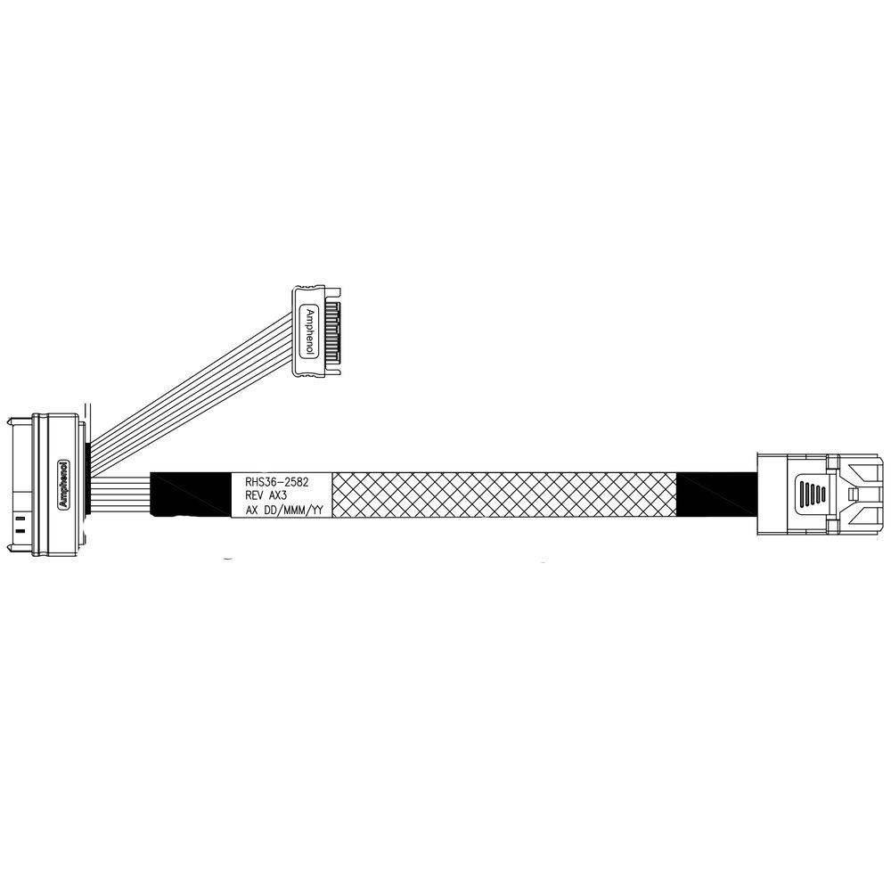 Кабель Amphenol RHS36-2582 HDmSAS SFF8643 to SFF8639 , 50cm