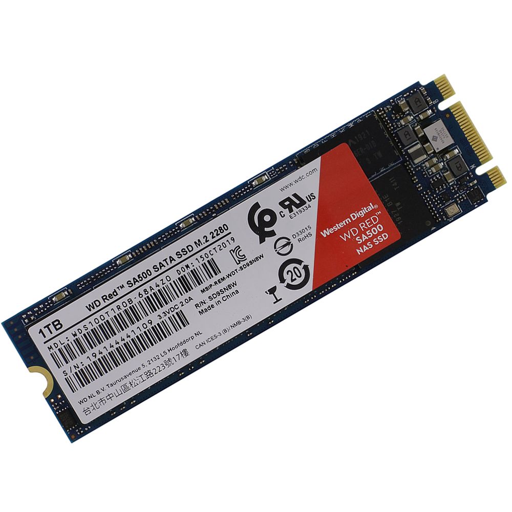 Твердотельный накопитель SSD Western Digital Bad Pack M.2 2280 500GB WD Red WDC (actual) PCI-E x4, NVMe, 3430/2600 Retail WDS500G1R0C RTL {10} (891439) bp