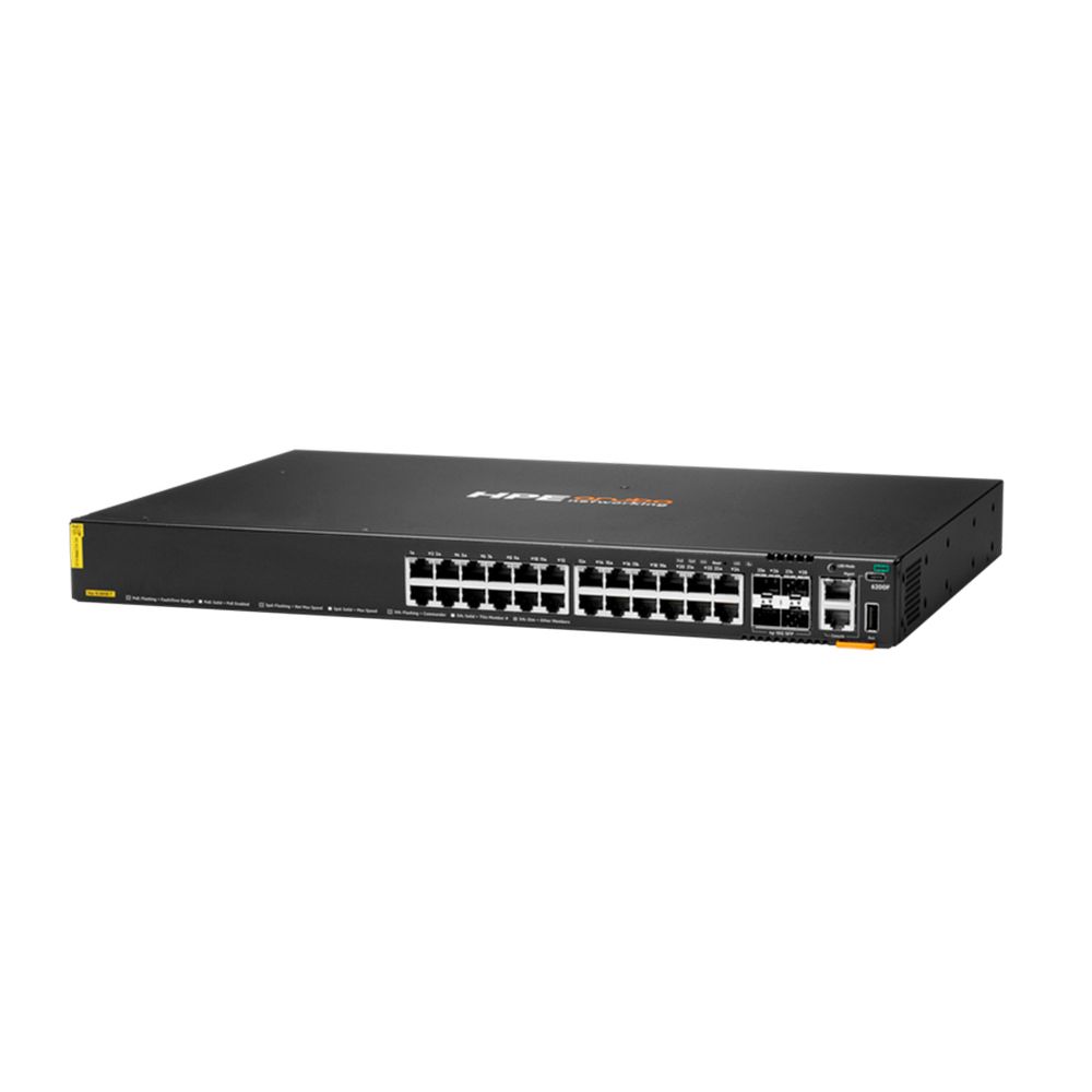 Коммутатор JL725B HPE Aruba Networking CX 6200F 24G Class 4 PoE 4SFP+370W Managed L3 Switch