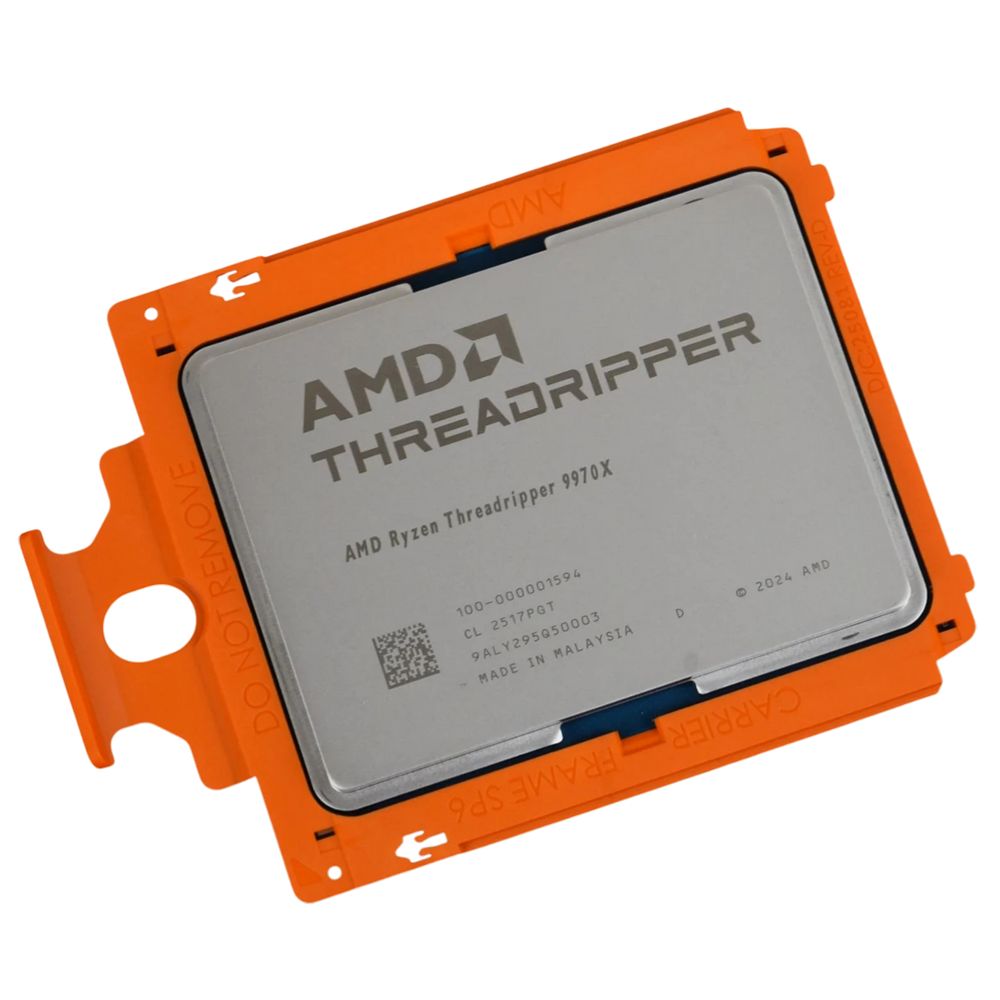 Центральный Процессор AMD RYZEN Threadripper 9970X OEM (Shimada Peak, 4nm, C32/T64, Base 4,0 GHz, Turbo 5,4 GHz, Without Graphics, L3 128MB, TDP 350W, sTR5)