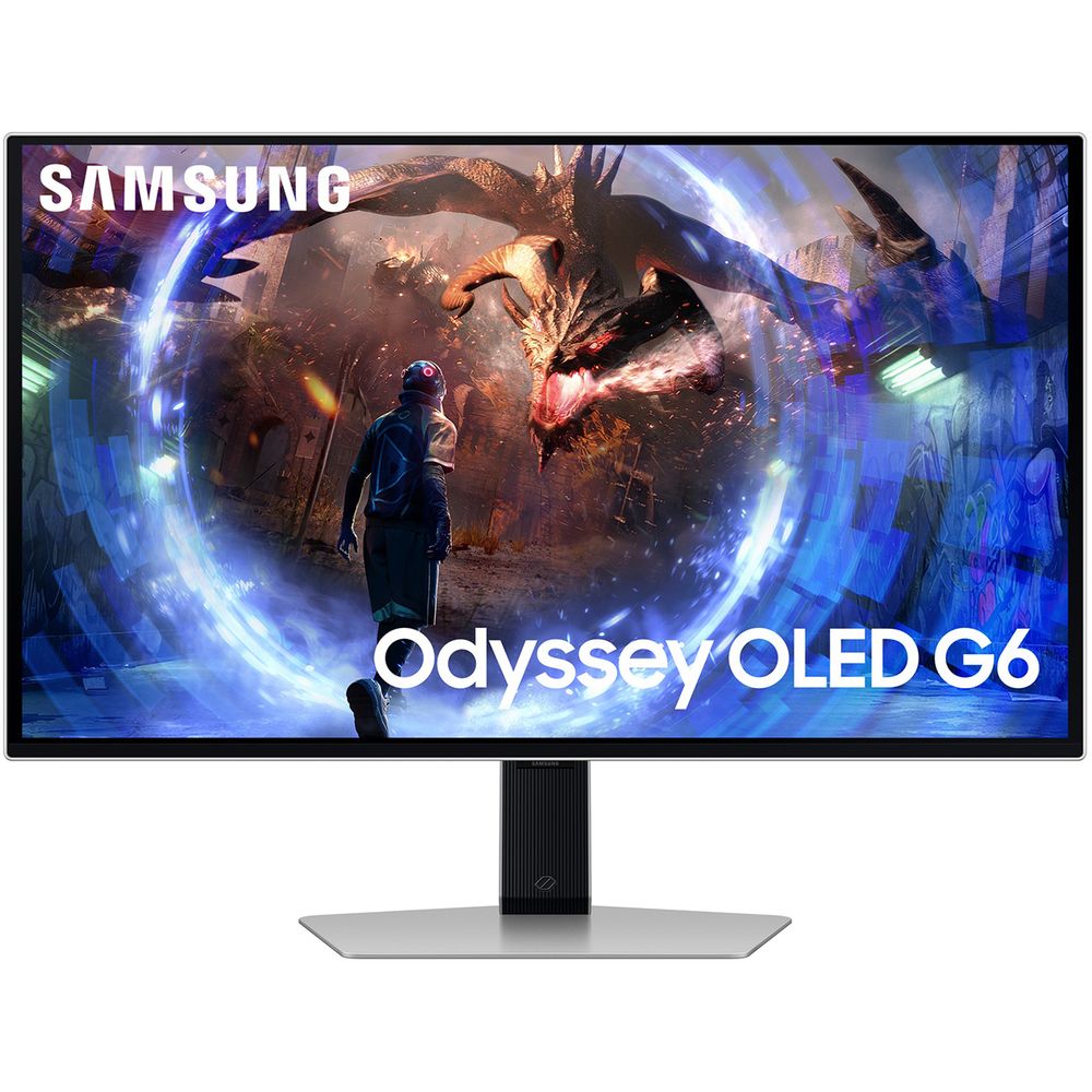 Монитор 27" SAMSUNG S27DG600SI Odyssey OLED G6 G60SD QHD  OLED, 2560x1440, 360Hz, 0,03ms, 250сd/m, 1000000:1, HDR10 | 2xHDMI(2.1), DP(1.4), 2xUSB3.0 | HAS, Pivot, Swivel, ExPSU, Vesa 100, Silver/Black