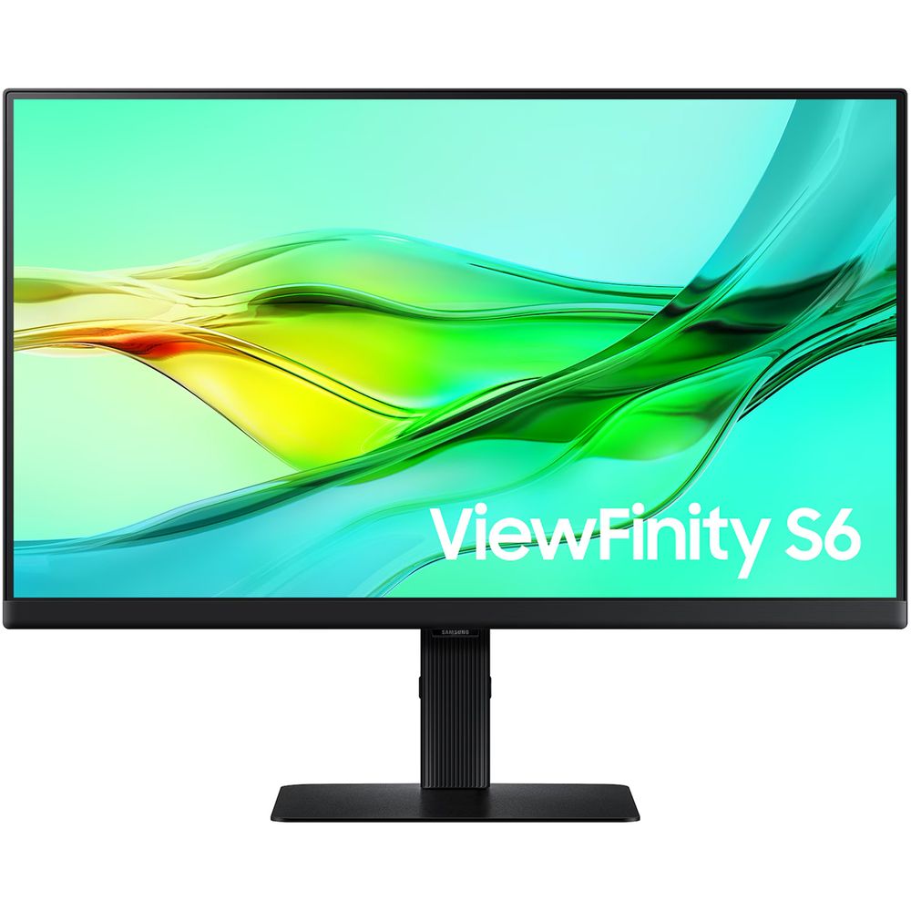 Монитор 24" SAMSUNG S24D604UAU ViewFinity S6 S60UD  IPS, 2560x1440, 100Hz, 5ms, 350сd/m, 1000:1, HDR10 | HDMI(2.0), DP(1.4), Type-C(PD-90W), 2xUSB2.0, RJ45 | HAS, Pivot, Swivel, InPSU, Vesa 100, Black