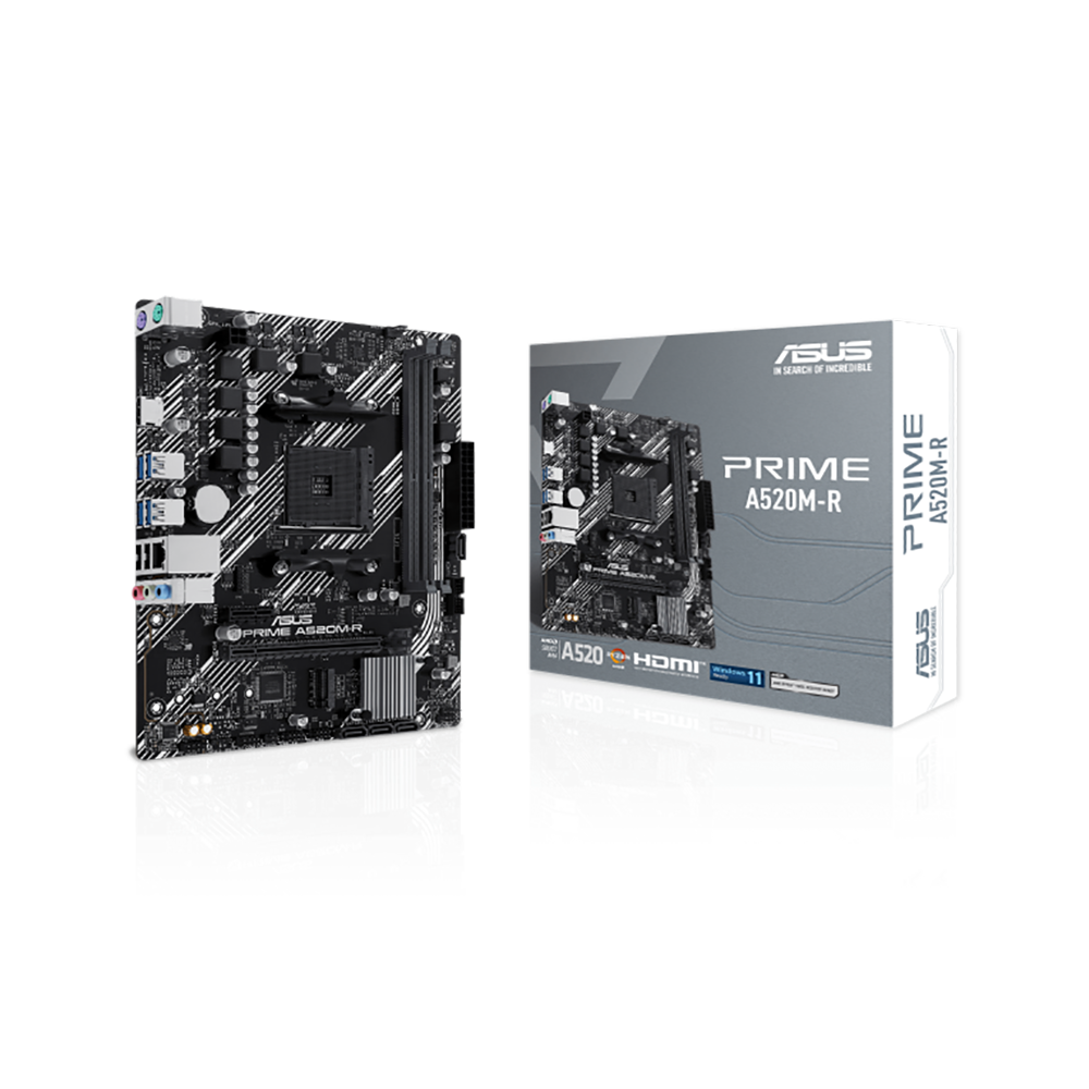 Материнская плата ASUS PRIME A520M-R AM4 mATX 2xDDR4 PCIEx16 PCIEx1 M.2 HDMI GLAN
