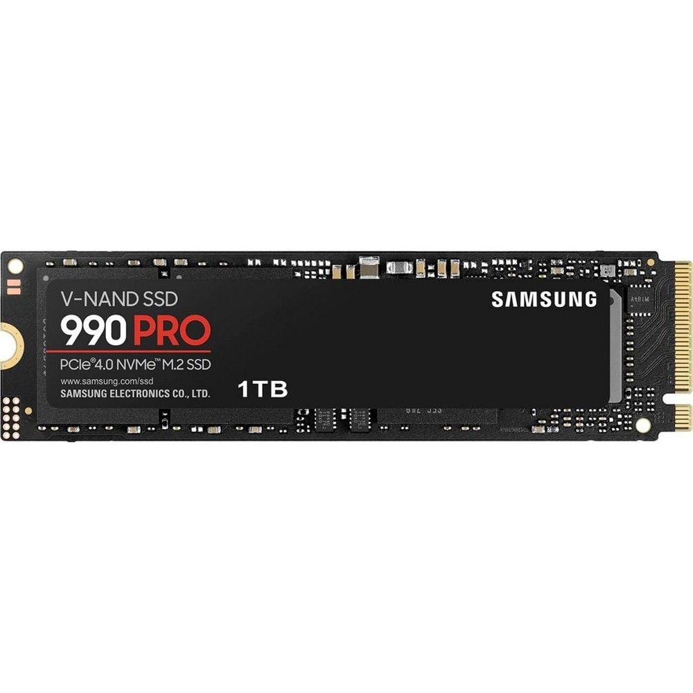 Твердотельный накопитель SSD M.2 2280 1TB Samsung 990 PRO Black Client SSD PCI-E 4.0 x4, V-NAND 3-bit MLC, 7450/6900, 600TBW Bad Pack