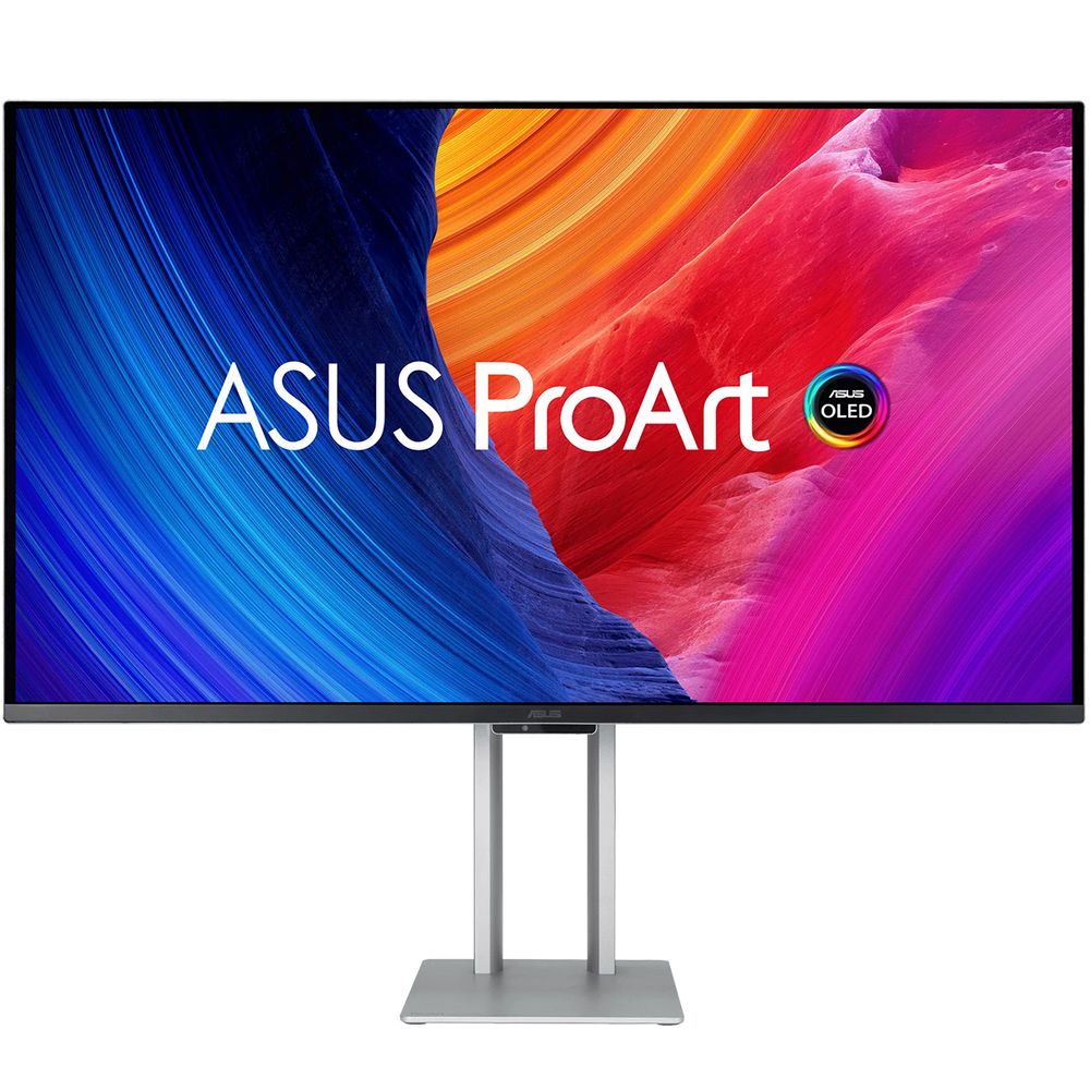 Монитор 31.5" ASUS PA32UCDM  QD-OLED, 3840x2160, 240Hz, 0,1ms, 250сd/m, 1500000:1, HDR10 | HDMI(2.1), 2xDP(1.4), 2xThunderbolt 4(PD-96W), 1xUSB3.2 | HAS, Pivot, InPSU, Speakers, Vesa 100, Silver/Black