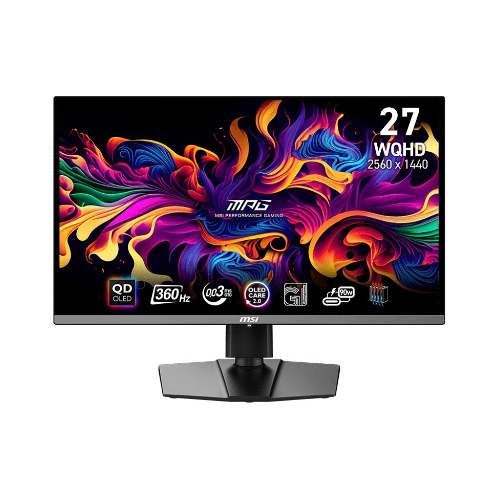 Монитор Bad Pack 26.5" MSI MPG 271QRX QD-OLED Black (QD-OLED, 2560x1440, HDMI+HDMI+DP+Type C, 0.03 ms, 178°/178°, 250 cd/m, 1500000:1, 360Hz, Pivot)