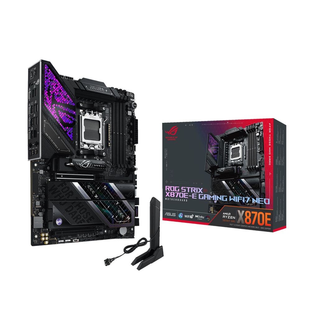 Материнская плата ASUS ROG STRIX X870E-E GAMING WIFI7 NEO AM5 ATX 4xDDR5 2xPCIEx16 5xM.2 4xUSB-C HDMI 5GLAN WIFI7