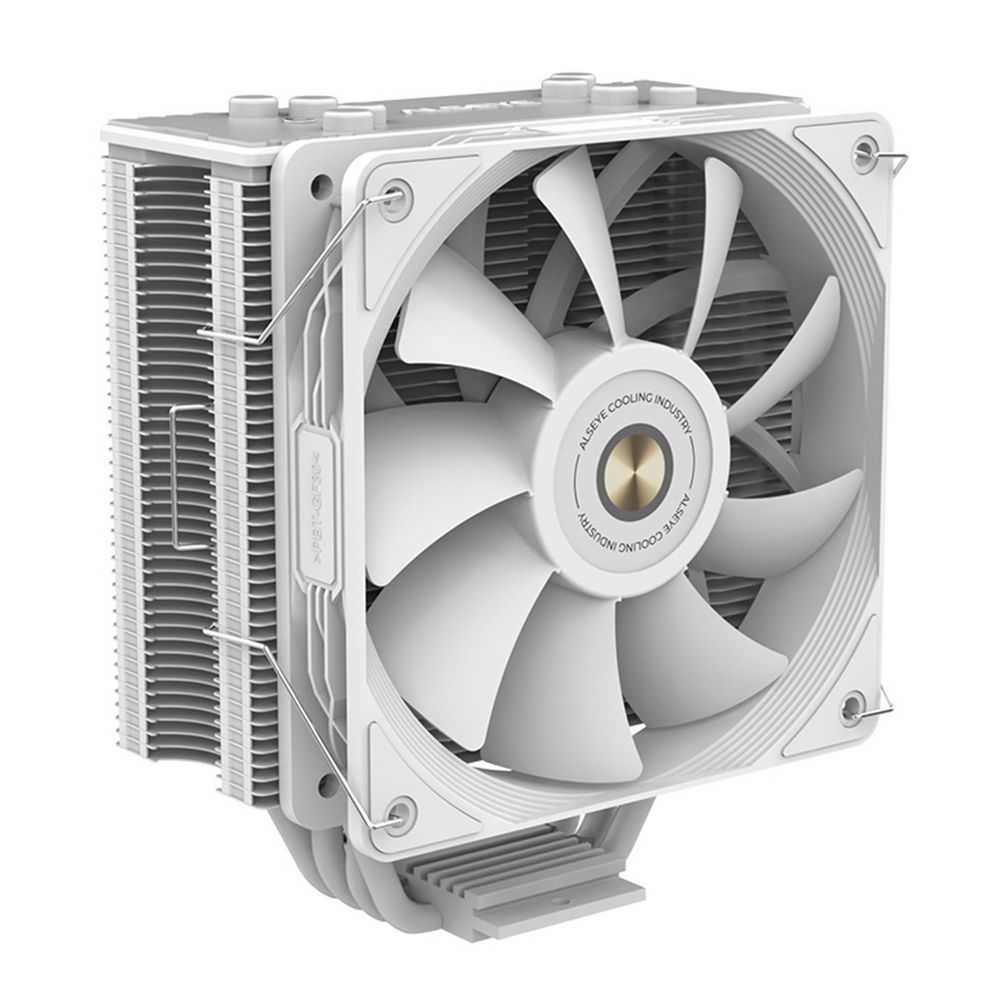 Вентилятор для процессора ALSEYE Bad Pack N120-W, CPU Cooler Universal socket, TDP 180W, 4* heat pipe, dem: 130*76*156mm FAN 120mm ARGB 0.095-0.3A, 800~1800RPM,  31.18-73.96CFM , WHITE, RTL bp